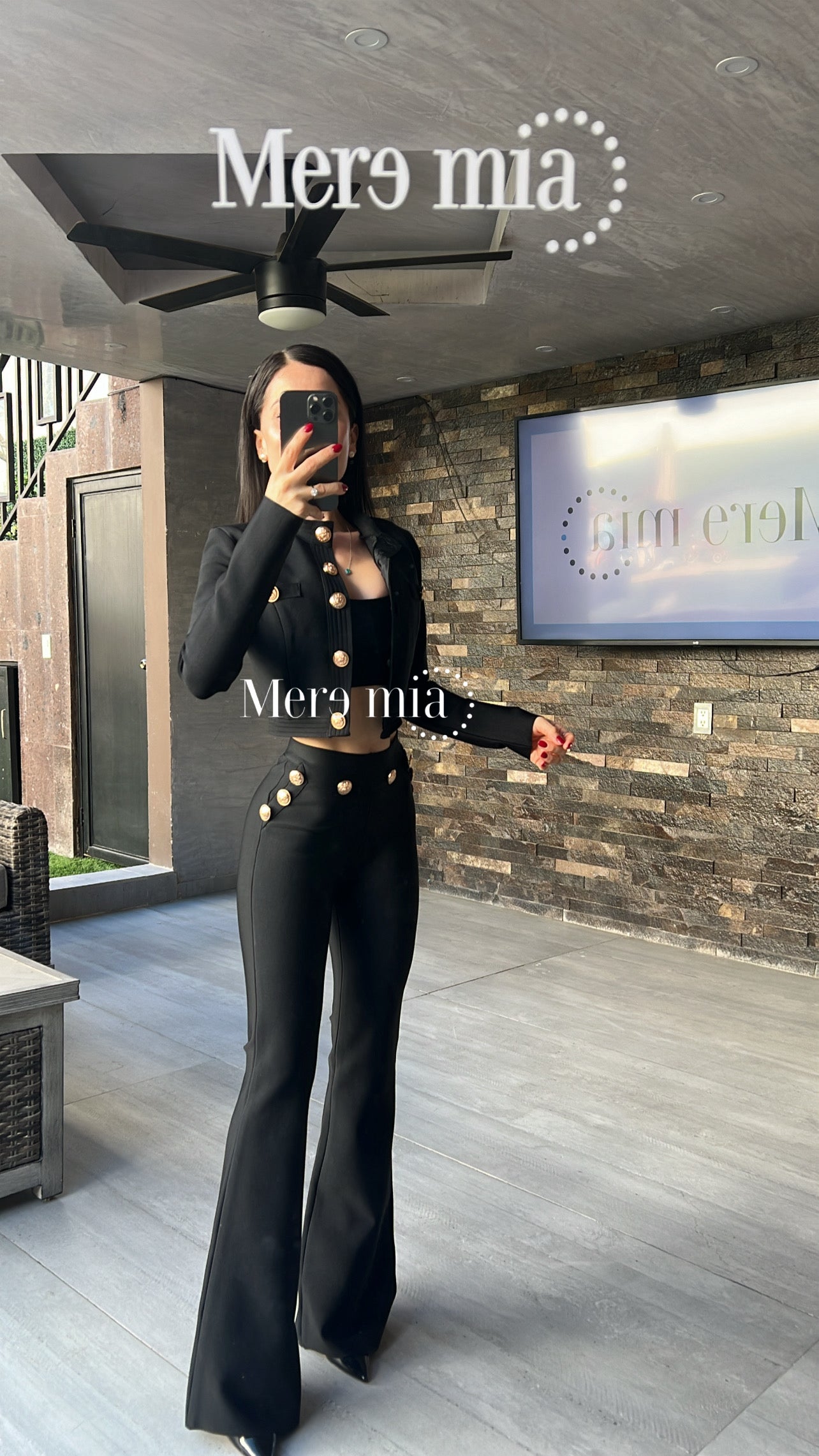 Cardigan negro botones