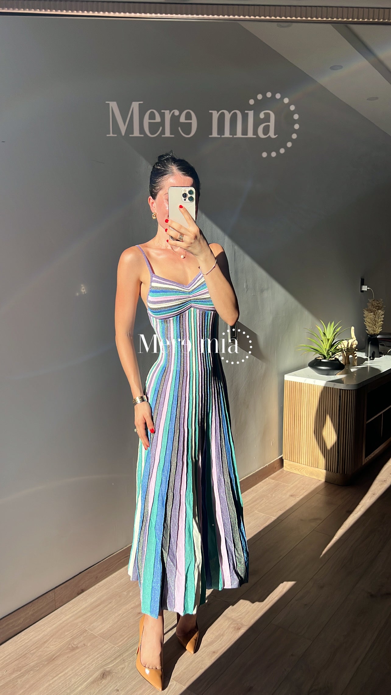 Vestido rayas azules