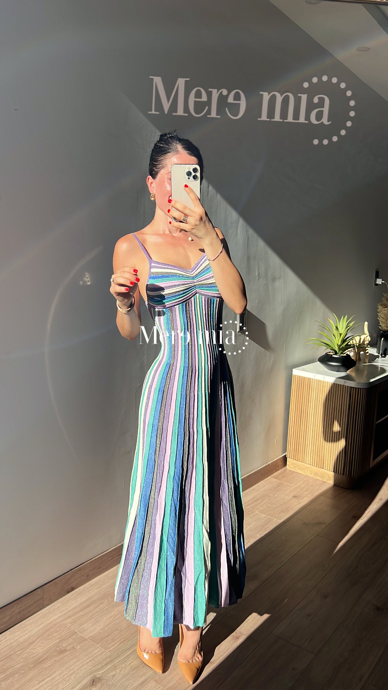 Vestido rayas azules