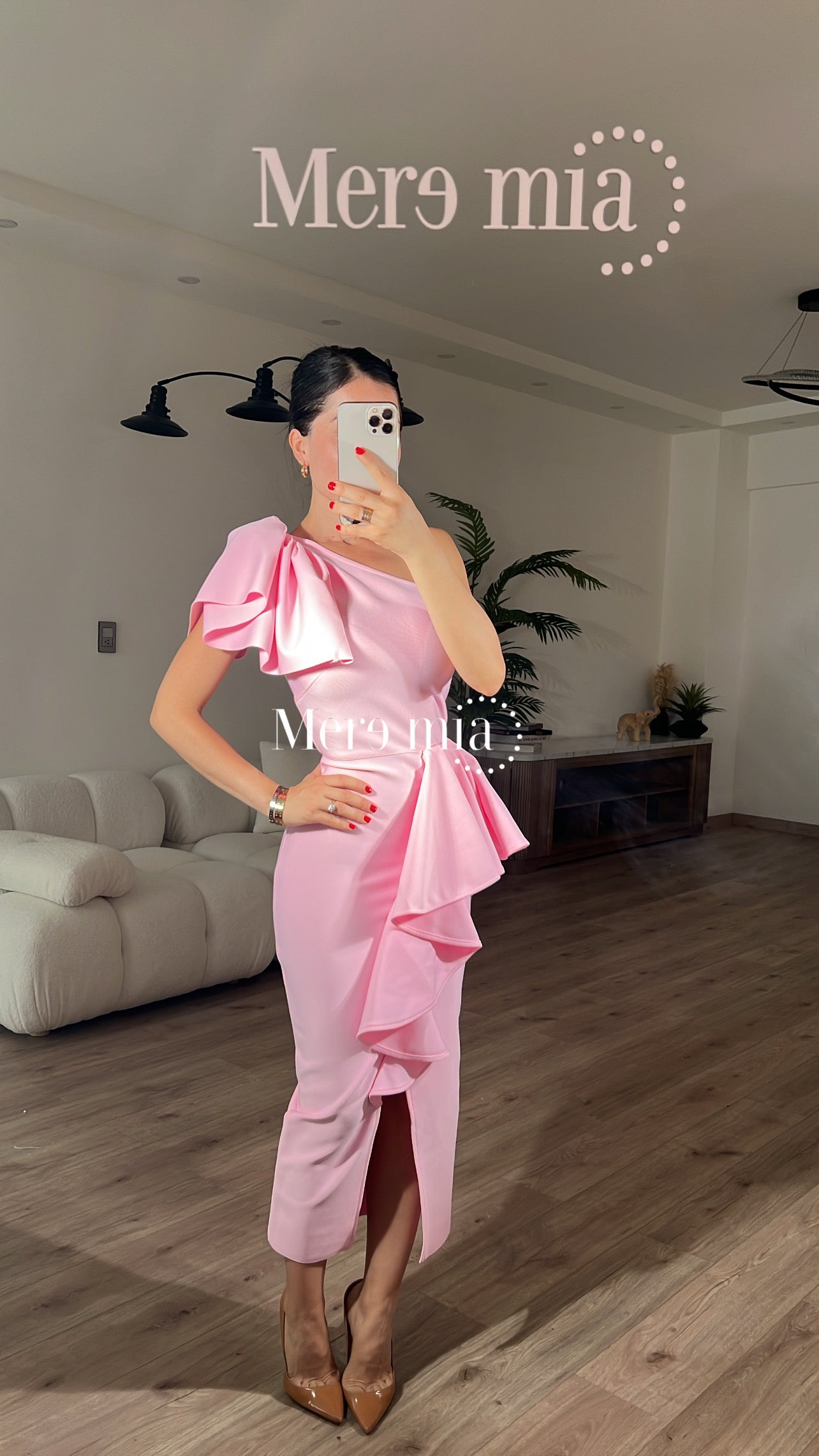 Vestido rosa escarola