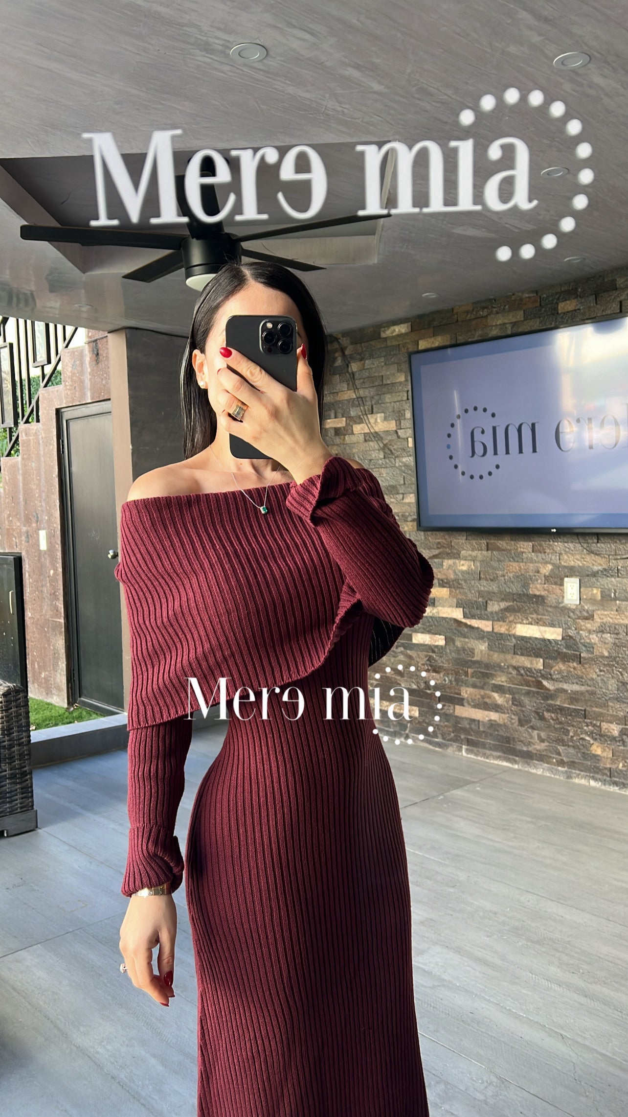 Vestido cafe sweater hom