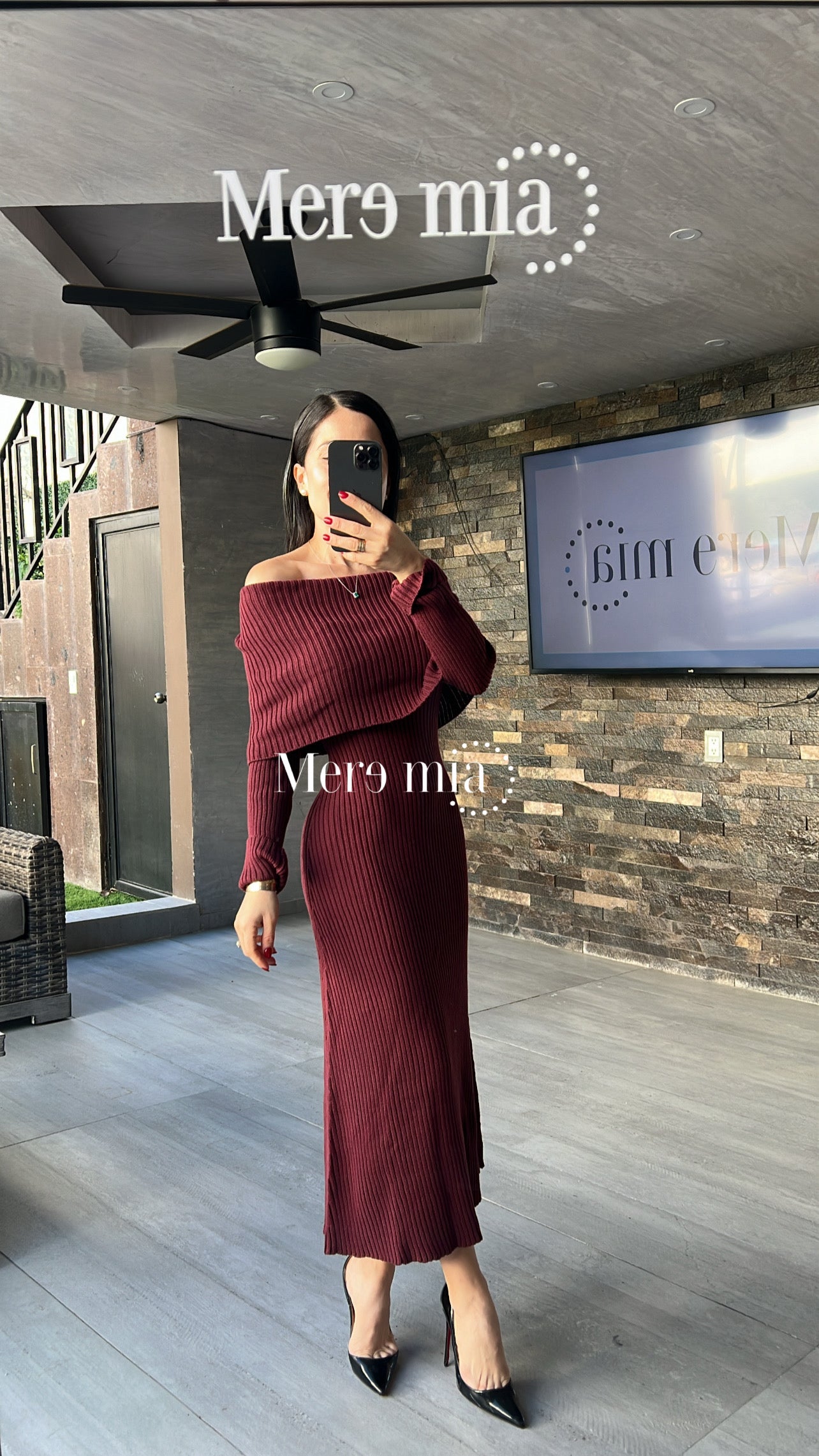 Vestido cafe sweater hom