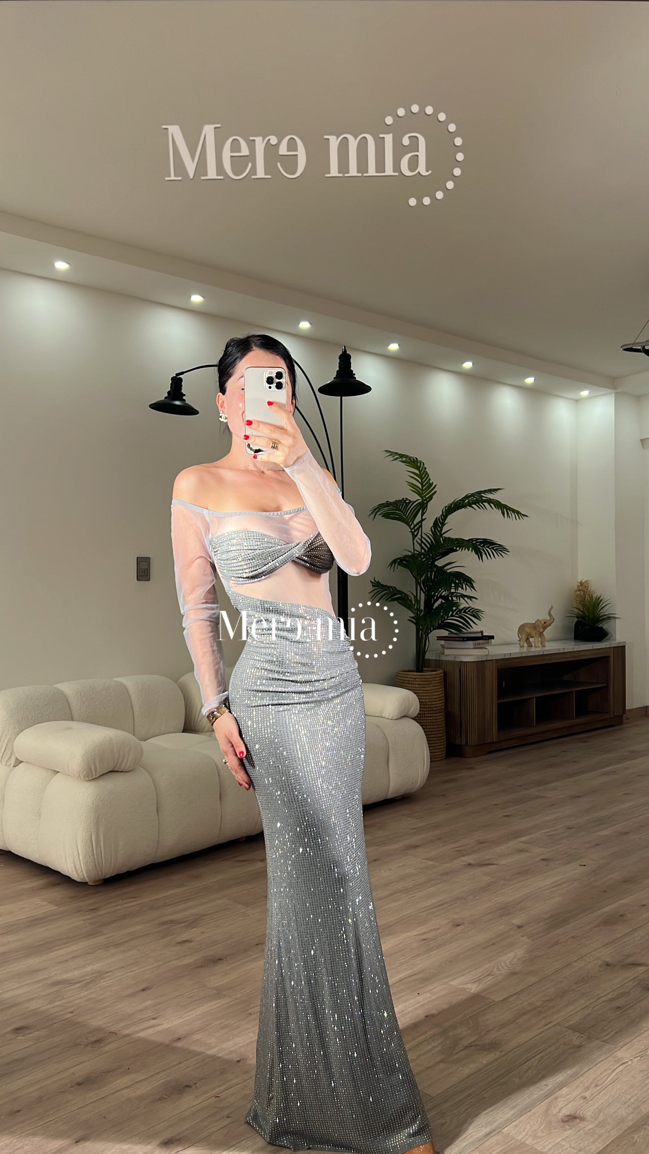 Vestido puntos malla ml