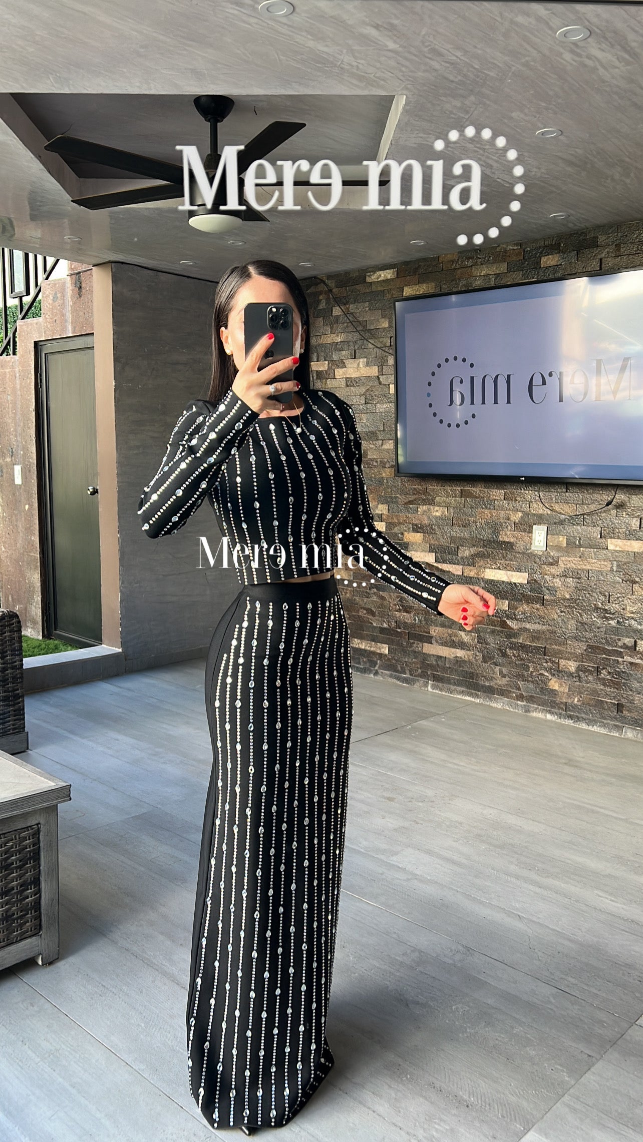 Conjunto negro puntos ml