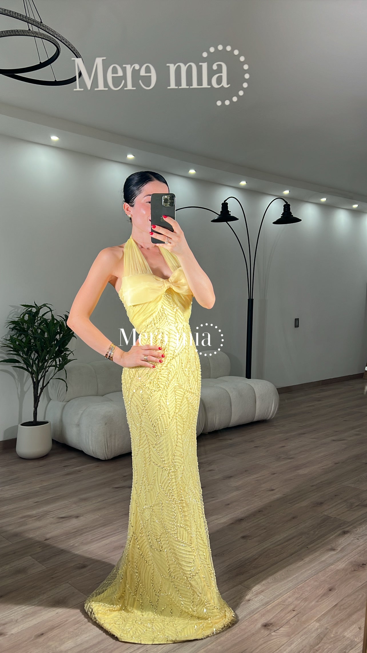 Vestido moño halter