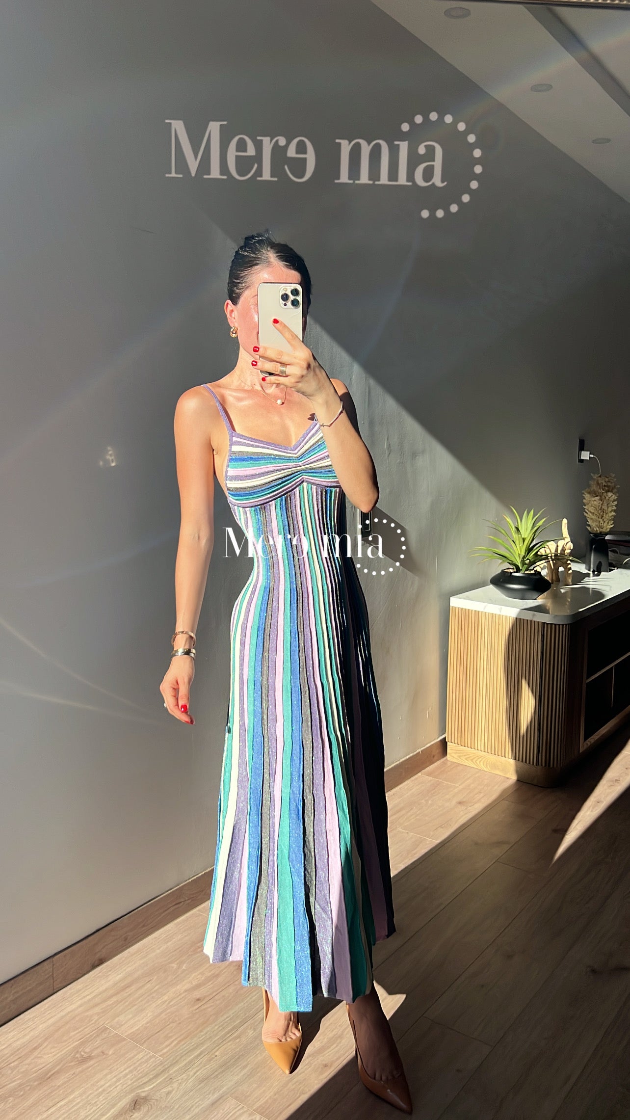 Vestido rayas azules
