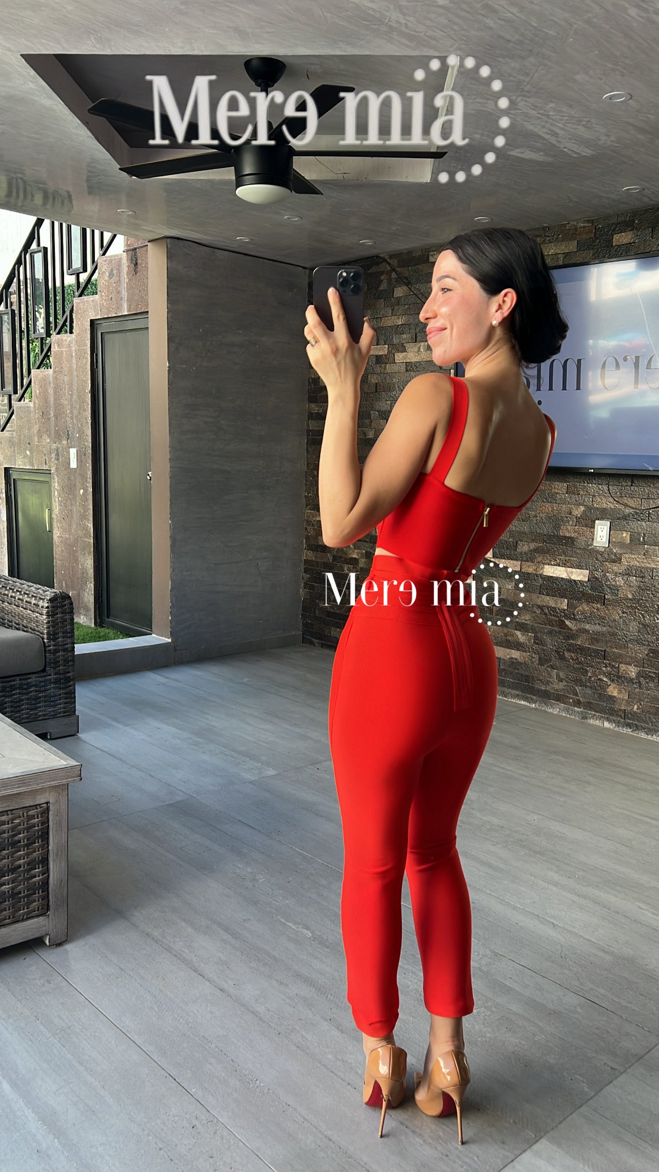 Pantalón rojo cintó