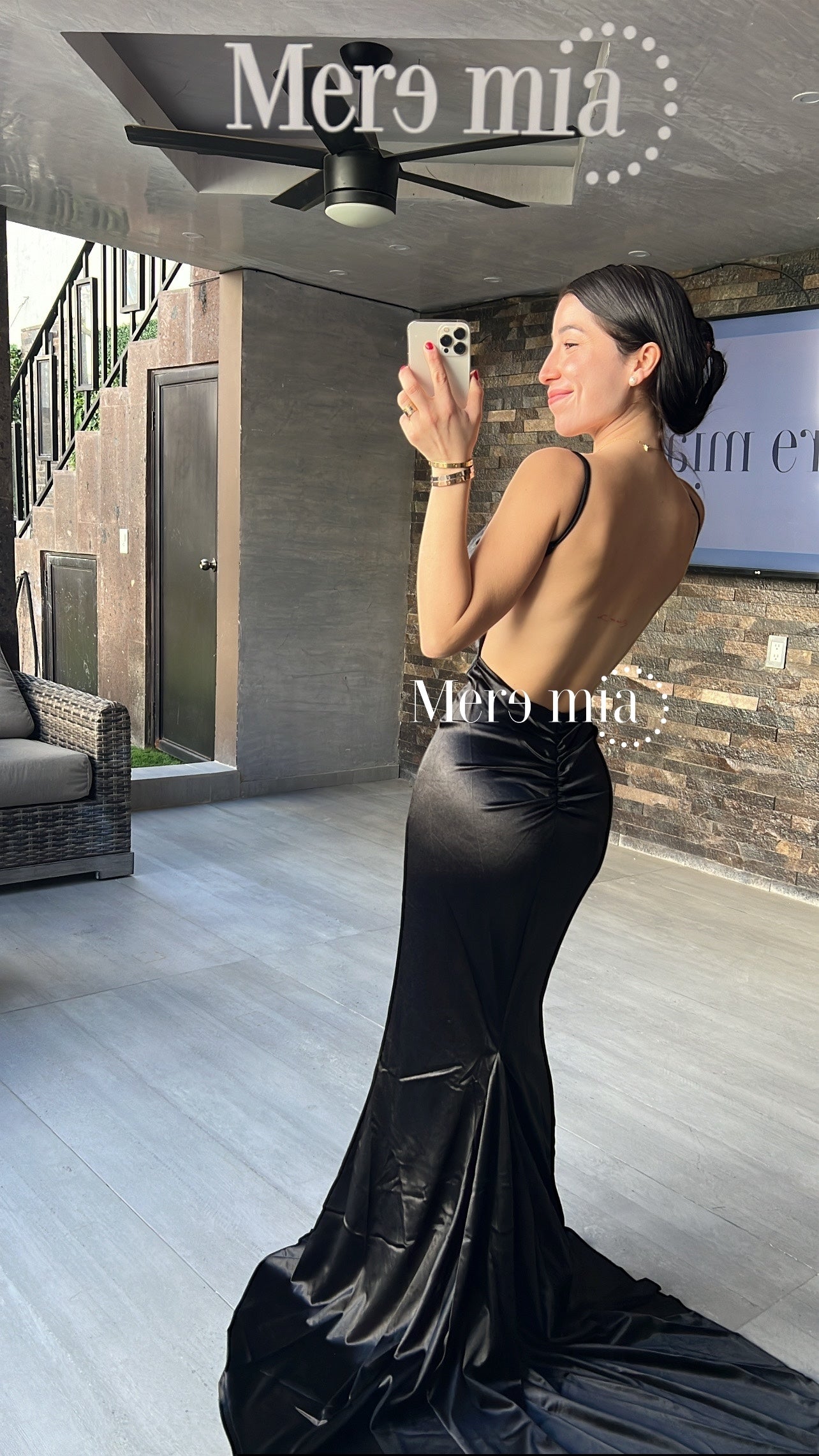 Vestido negro sat espalda