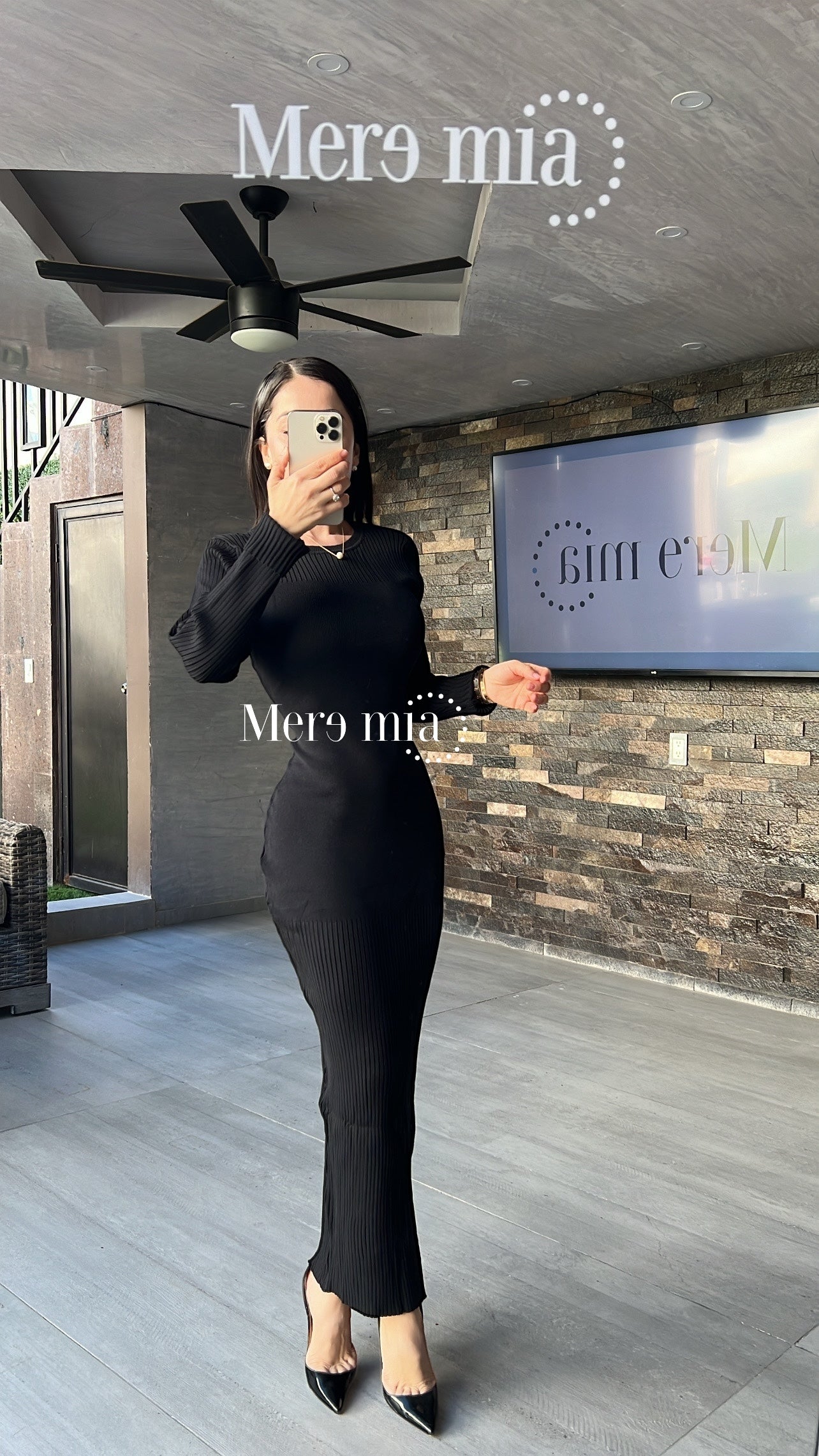 Vestido negro sweater