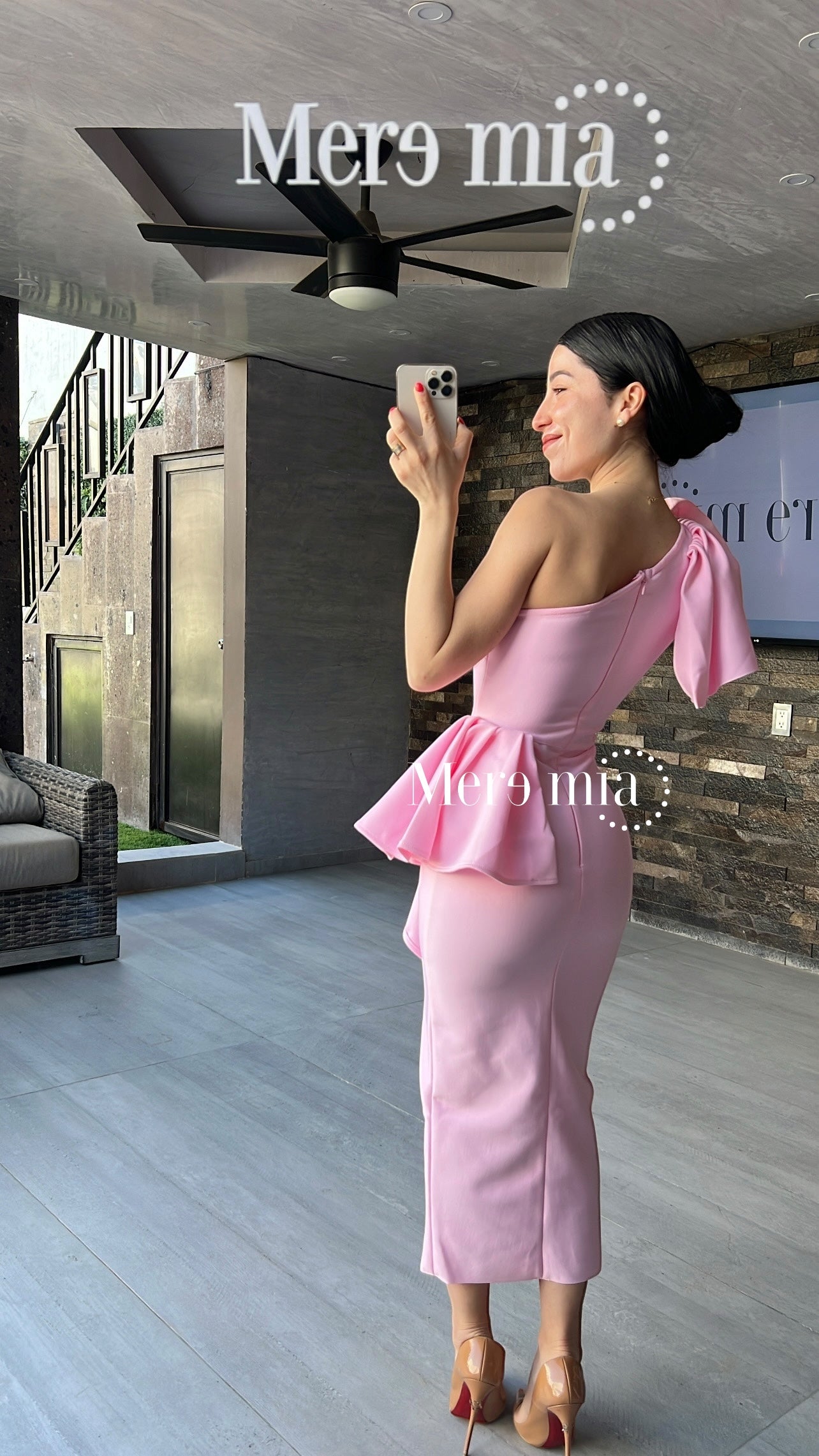 Vestido rosa escarola