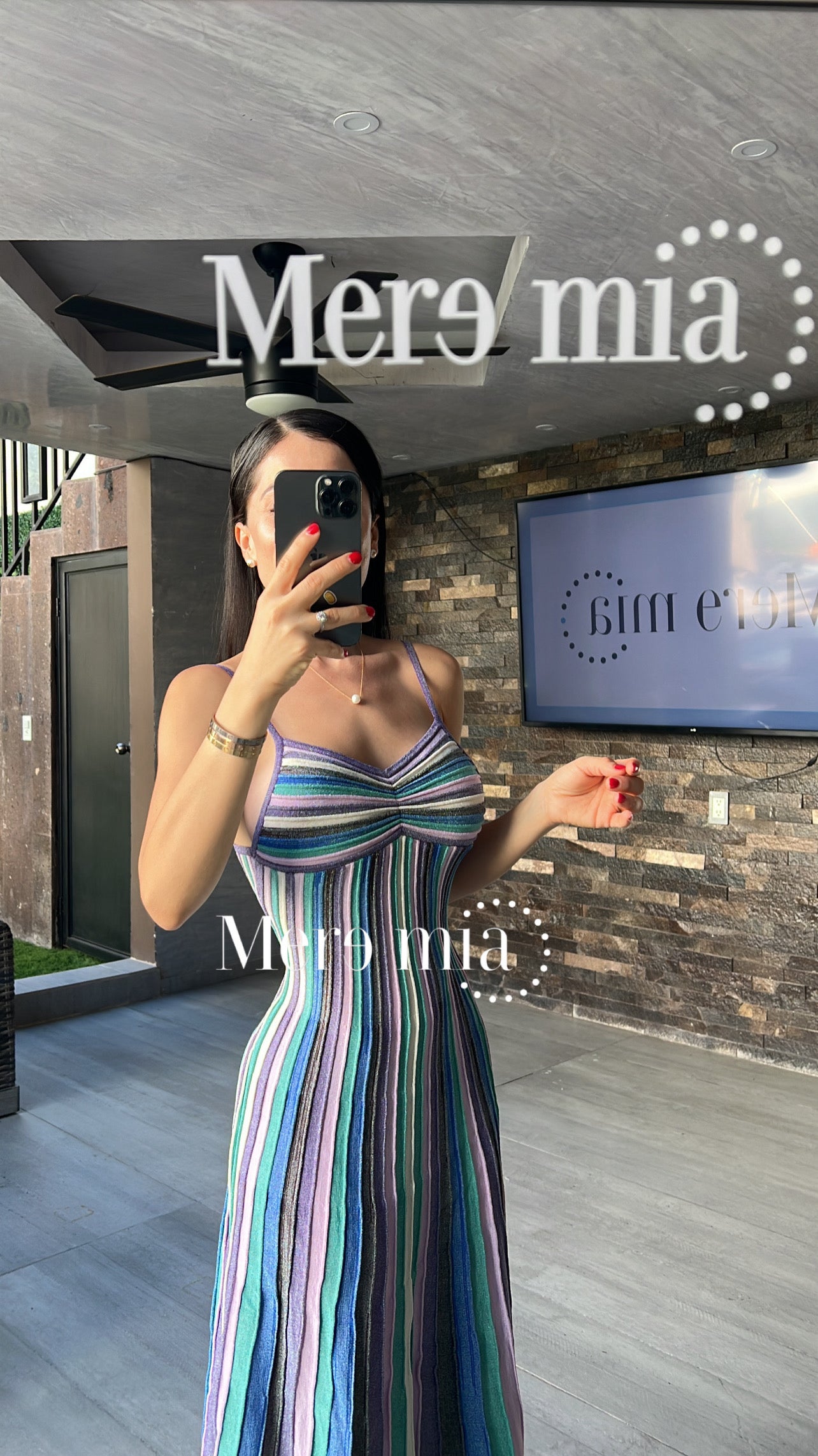 Vestido rayas azules