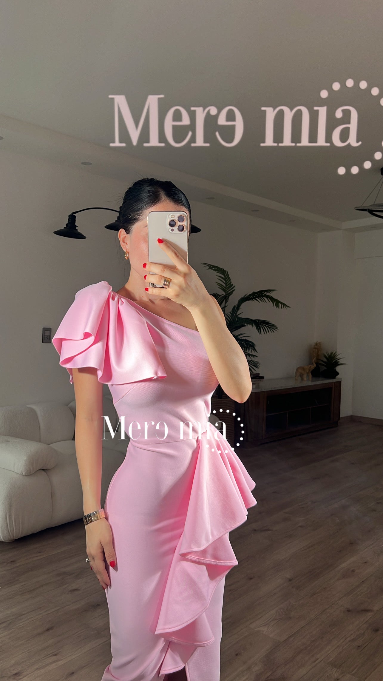 Vestido rosa escarola