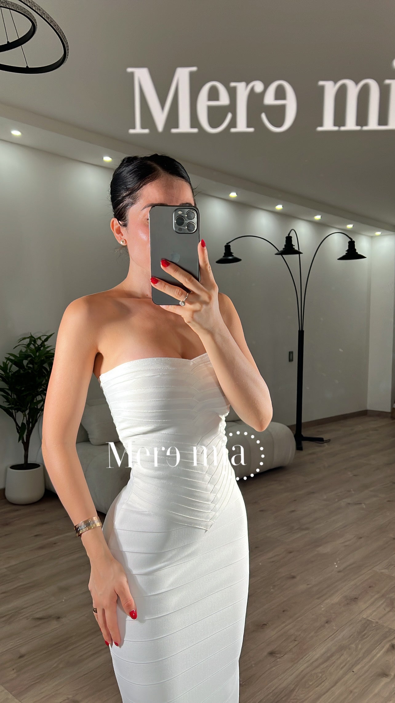 Vestido tiras fruncido largo
