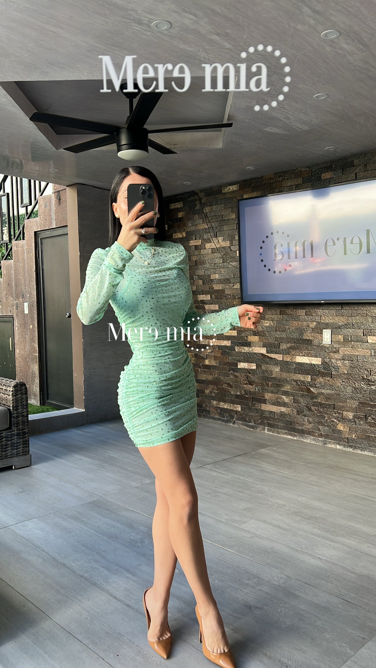 Vestido menta apl
