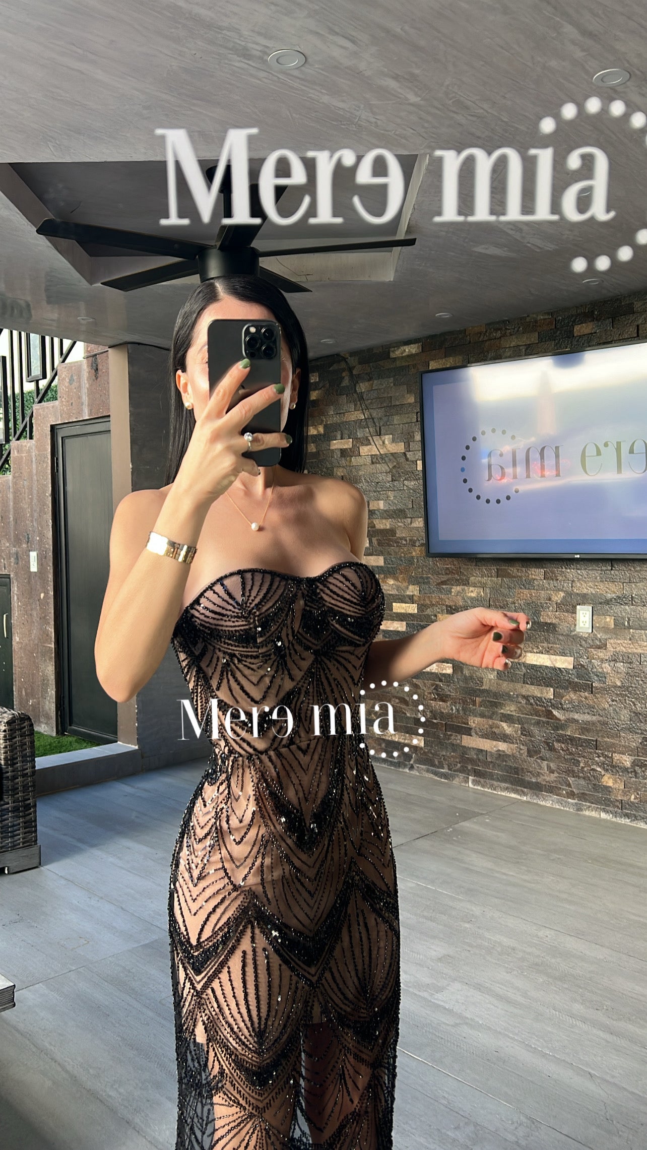 Vestido negro lentejuelas