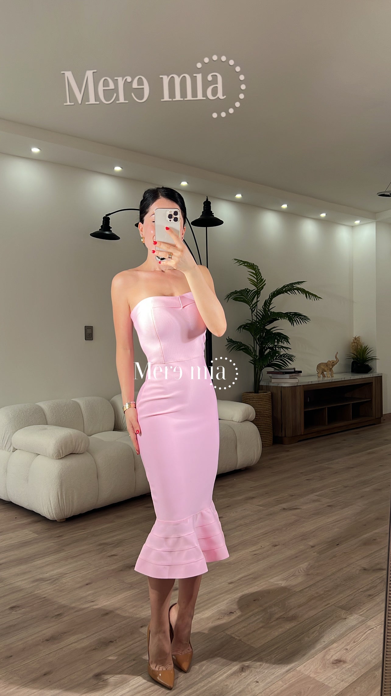 Vestido rosa olan ab