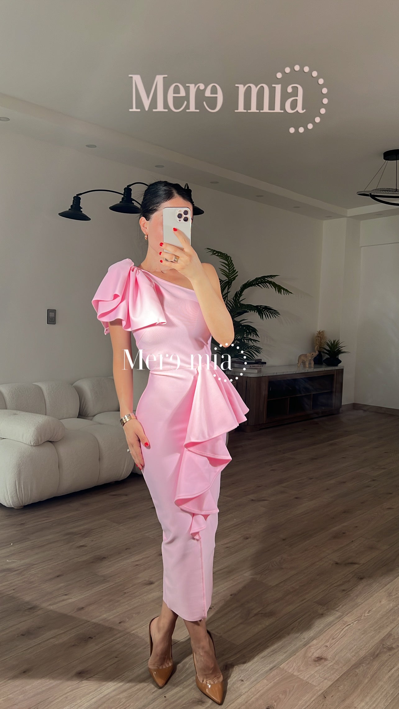 Vestido rosa escarola