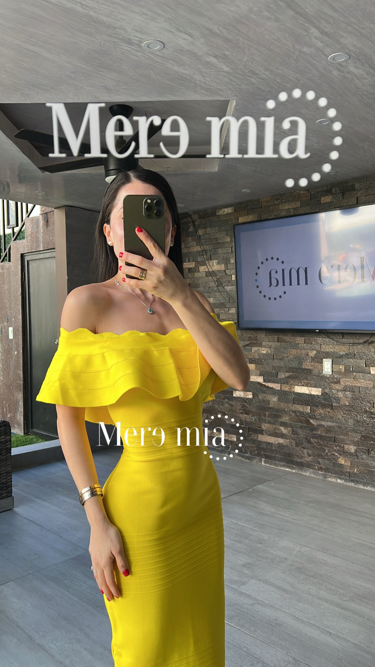 Vestido olan Ruff hombros