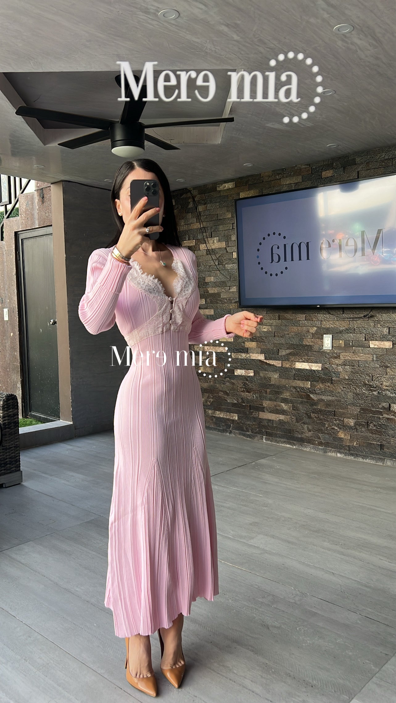 Vestido knitted encaje ml