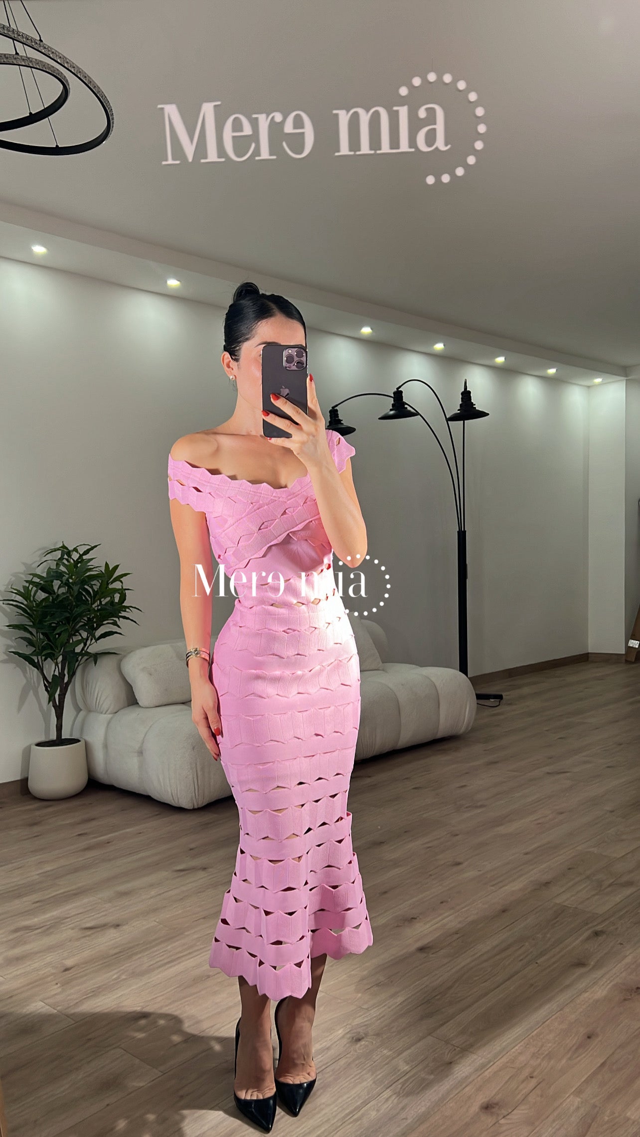 Vestido bug ruff hombros