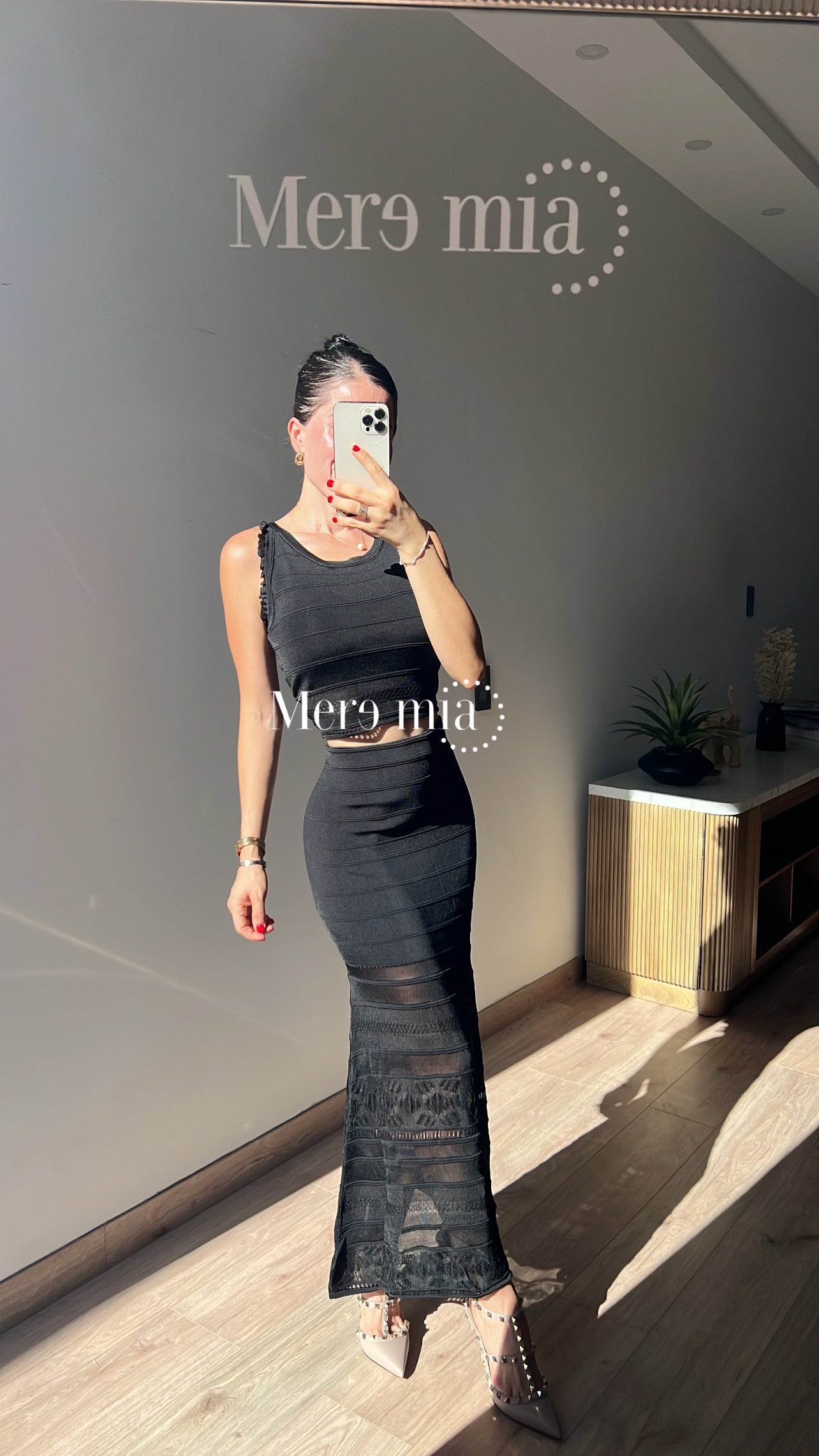 Conjunto negro knitted