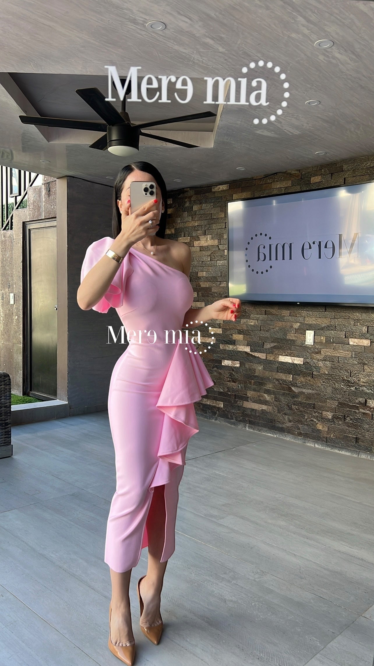 Vestido rosa escarola