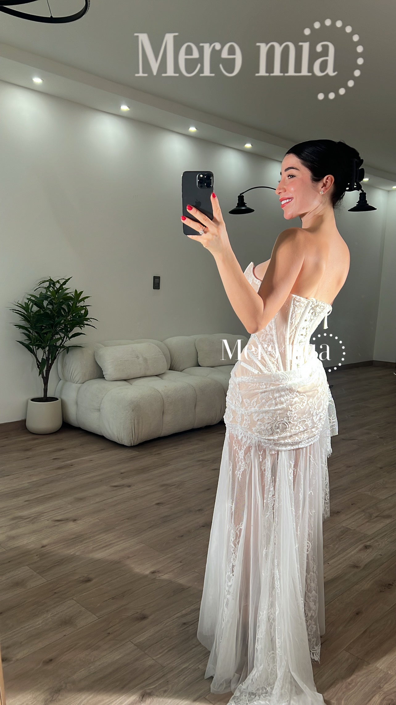 Vestido encaje largo