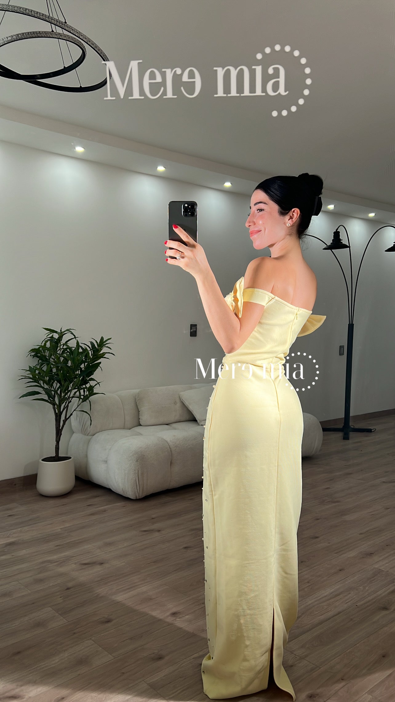 Vestido moños perlas