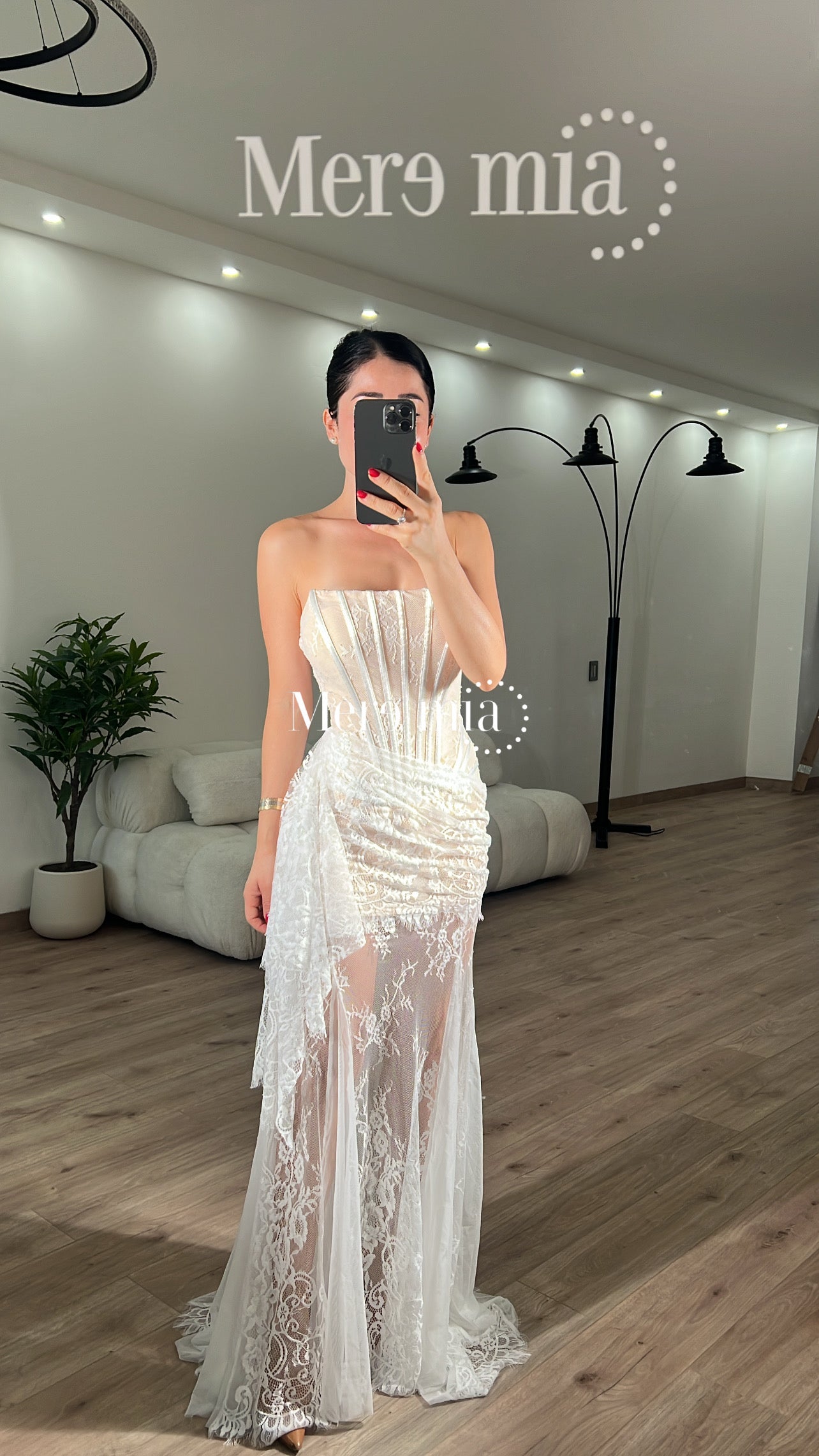 Vestido encaje largo
