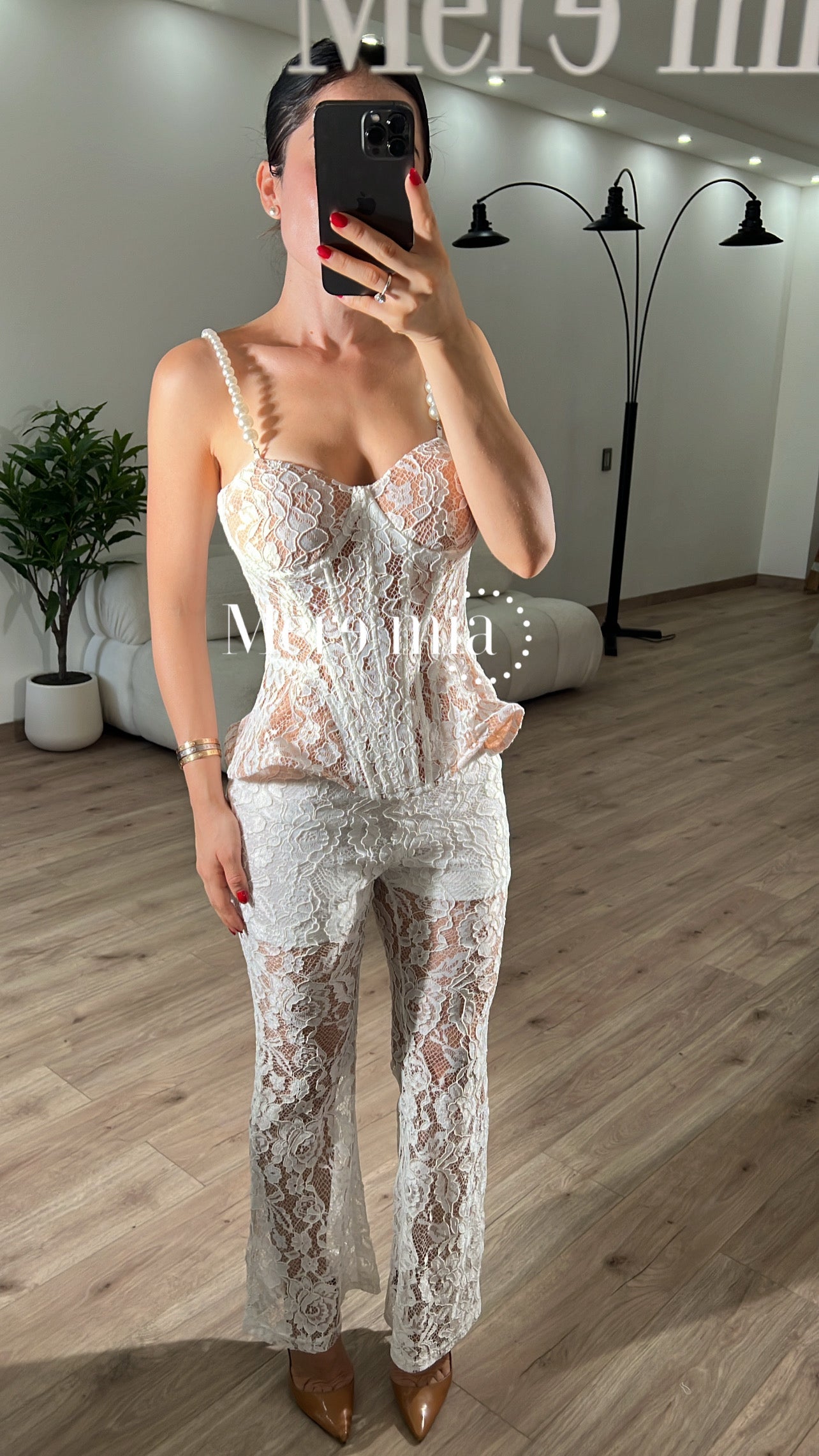 Conjunto top olan encaje