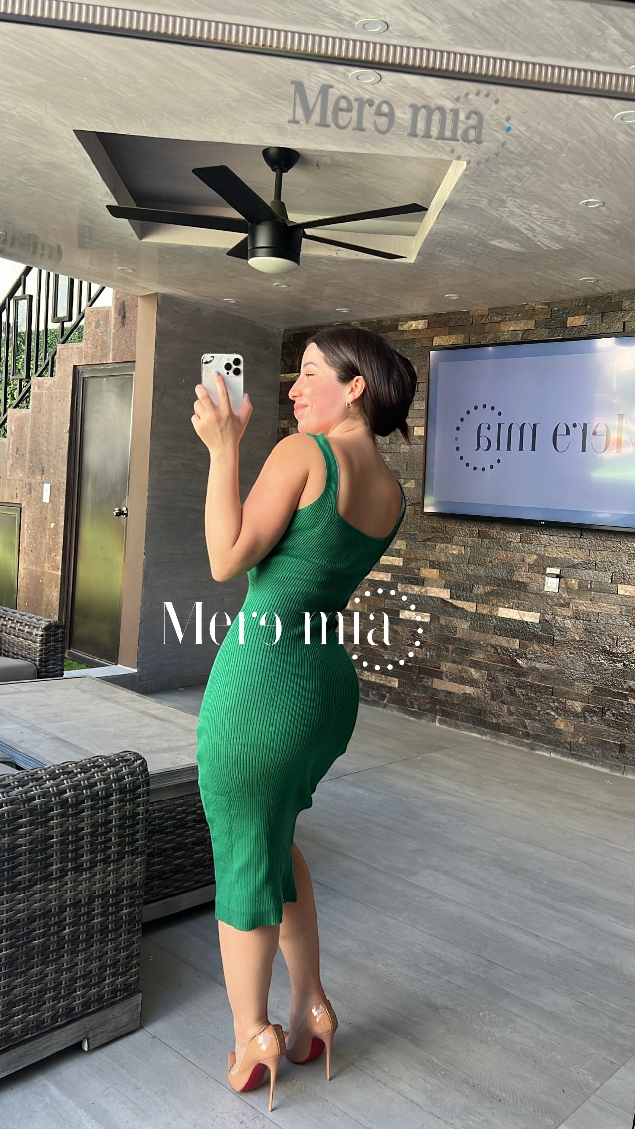 Vestido verde tirantes