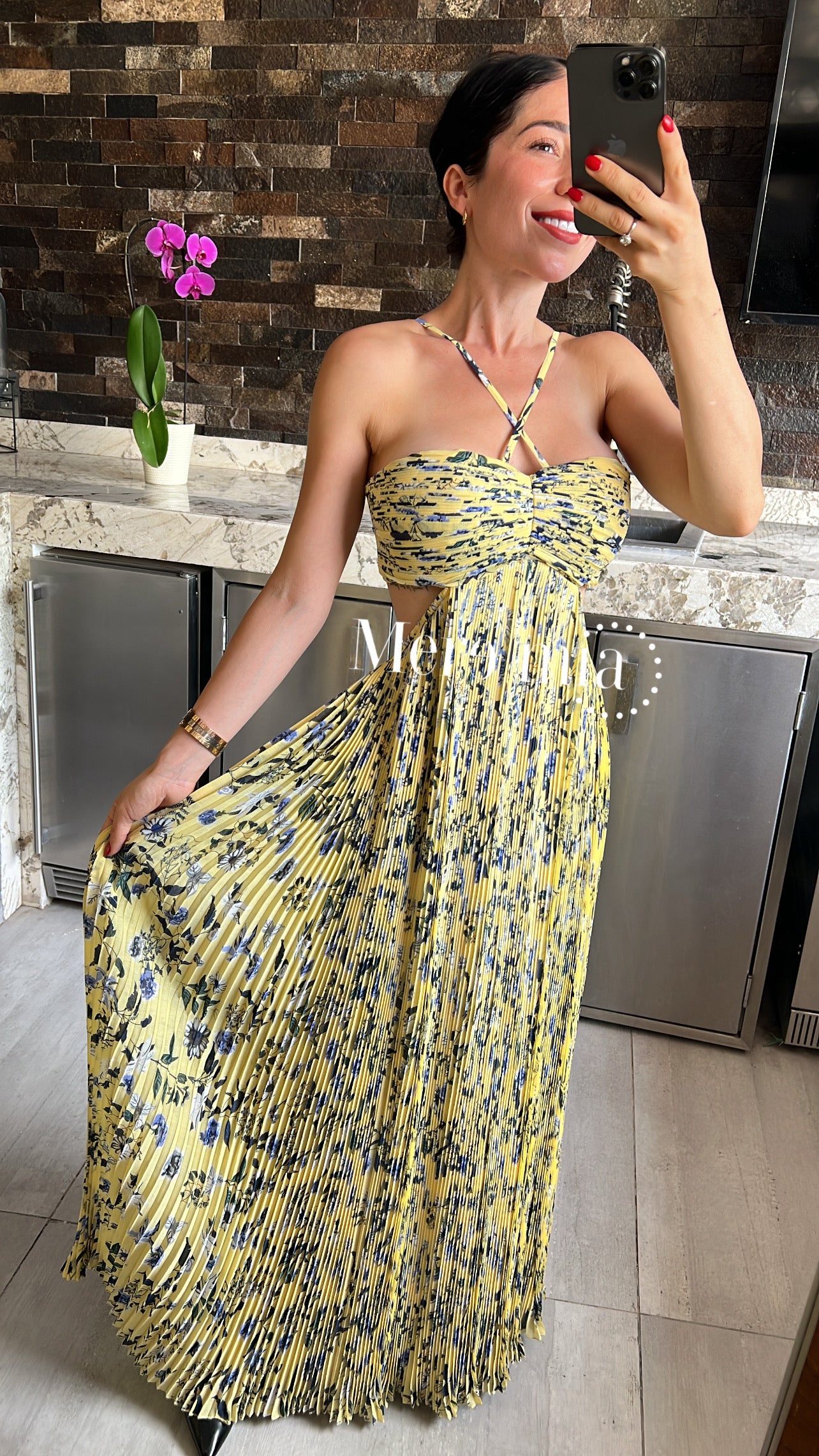 Vestido flores amarillo