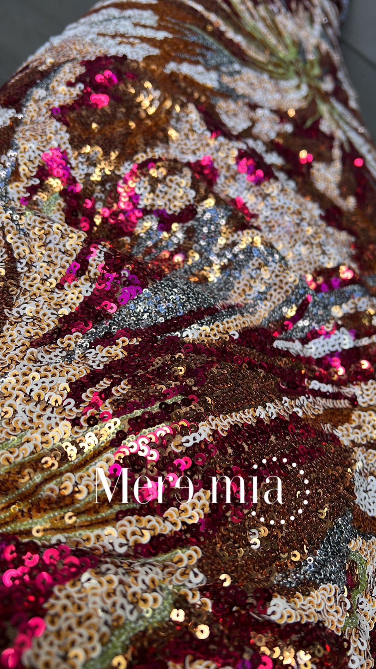 Vestido ramas lentejuelas