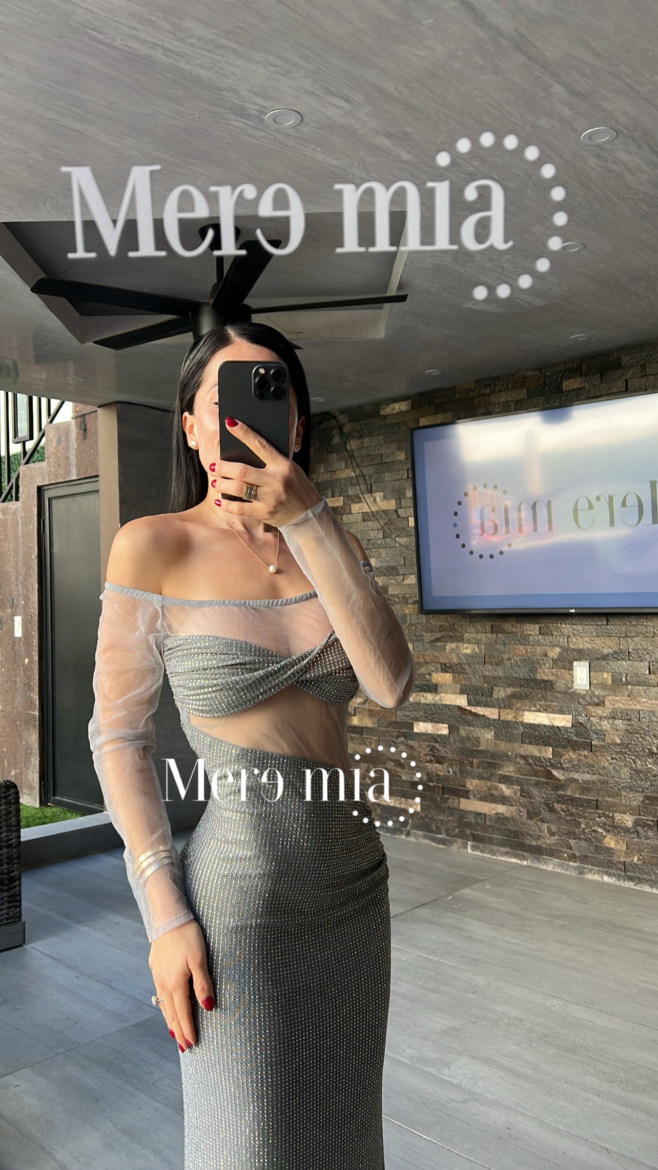 Vestido puntos malla ml