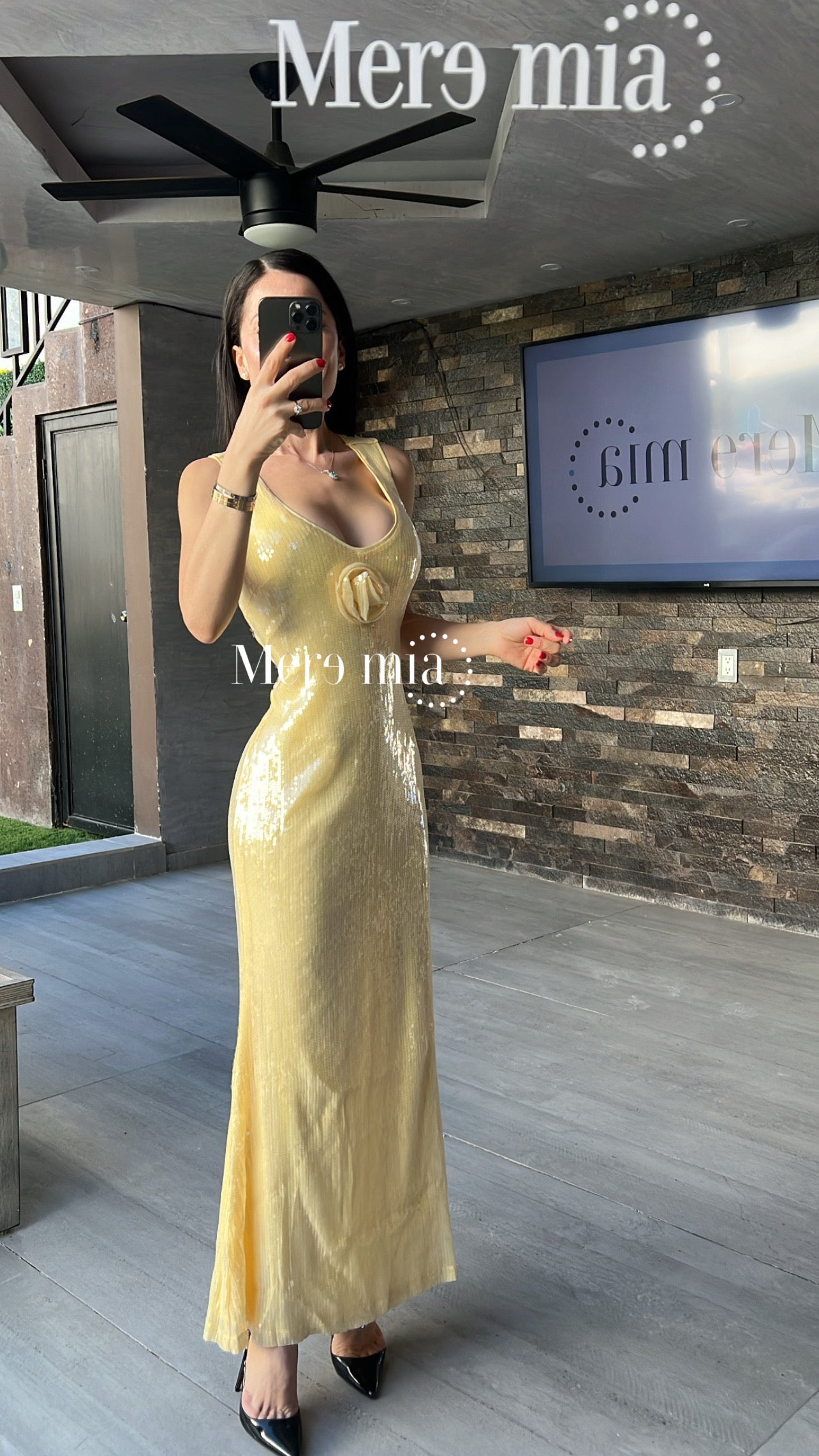 Vestido amarillo lent flor