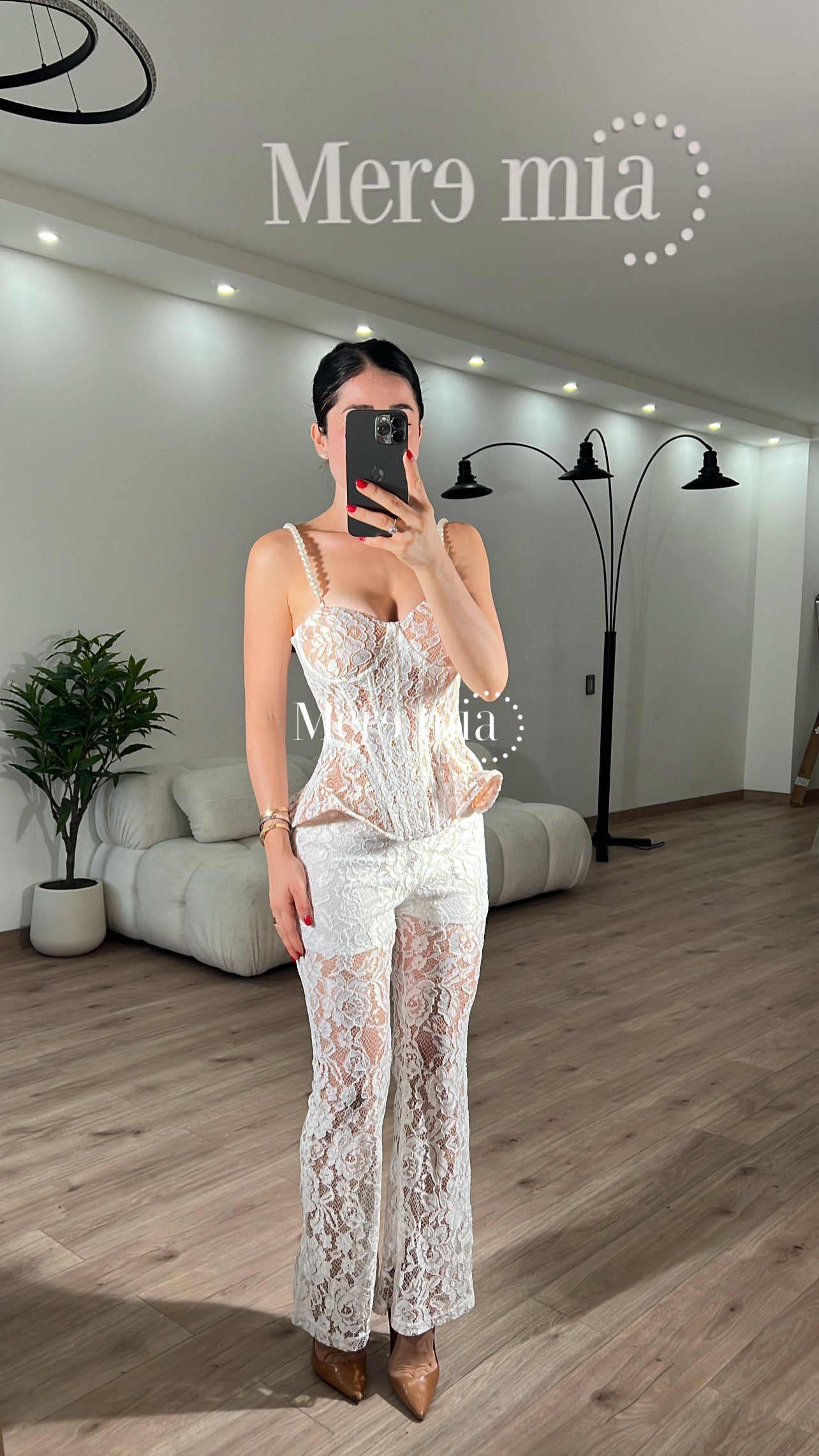 Conjunto top olan encaje