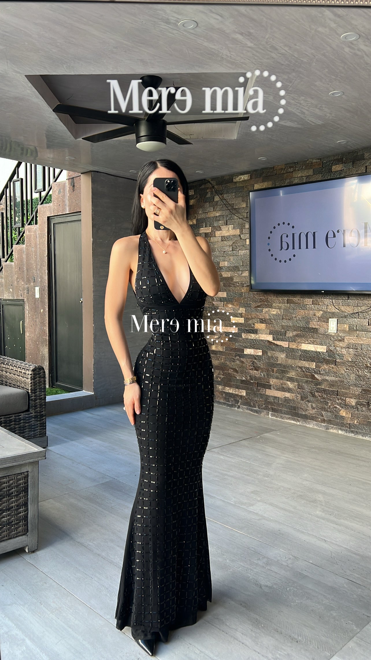 Vestido apl espalda v