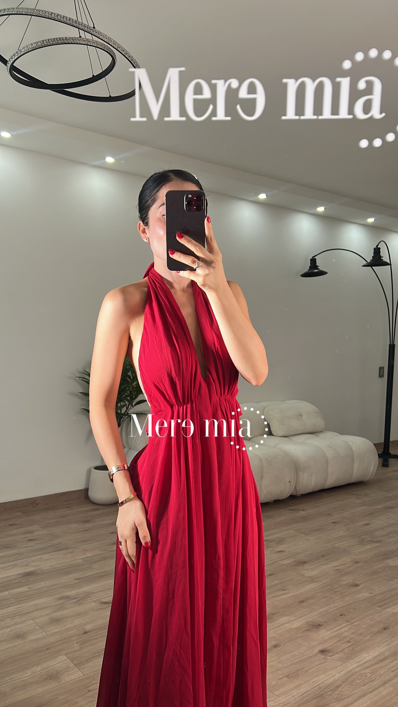 Vestido plisado halter v