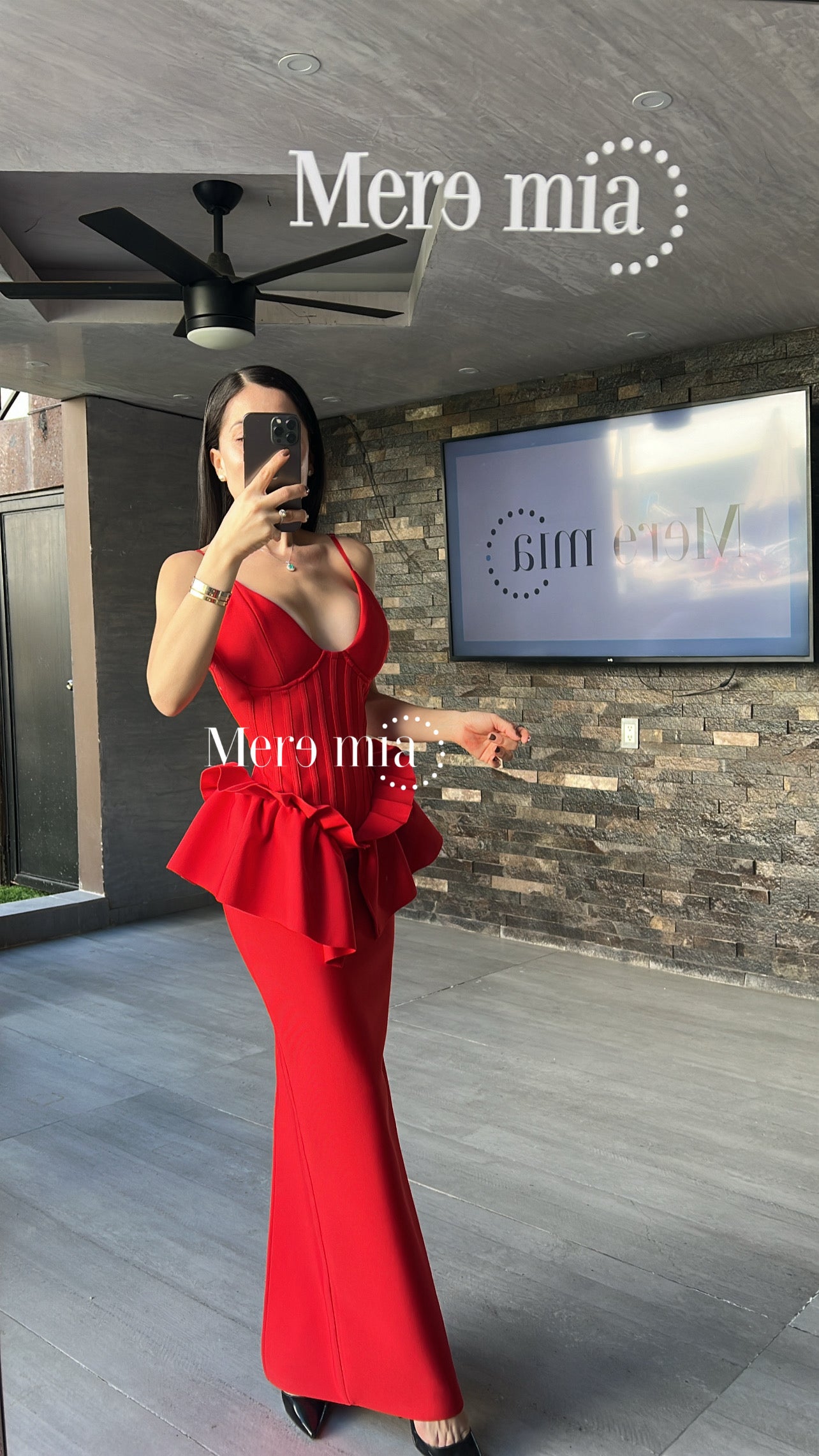 Vestido rojo largo esc