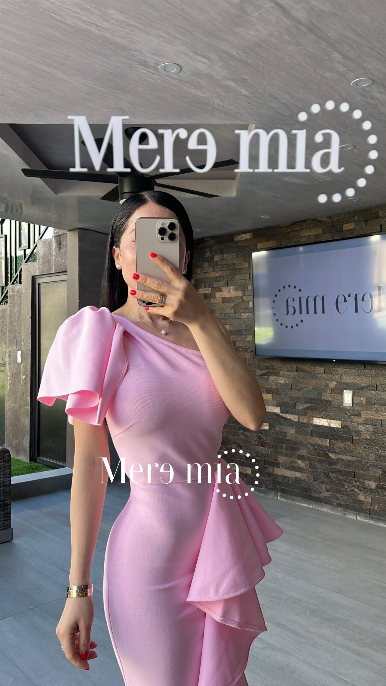 Vestido rosa escarola