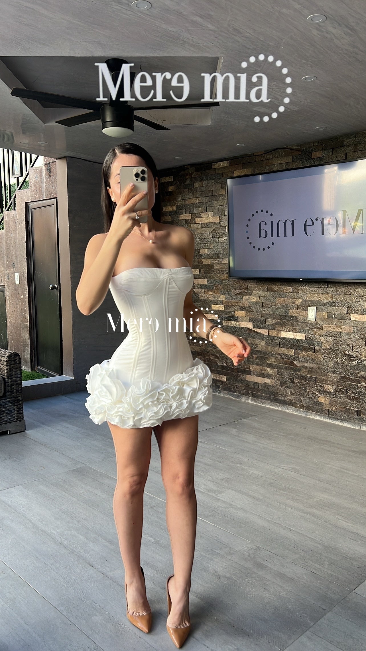 Vestido blanco flores ab