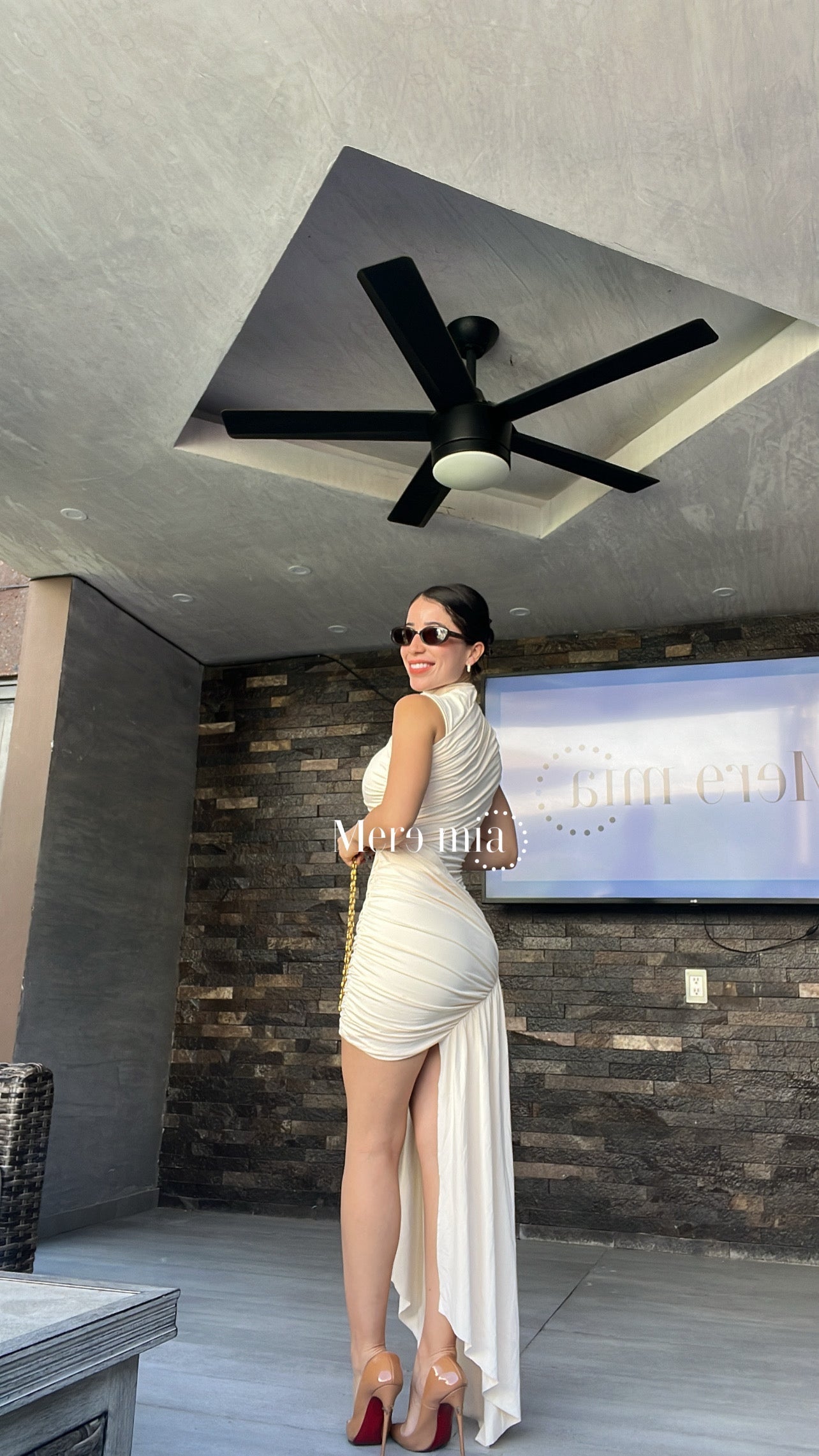 Vestido cruzado estola