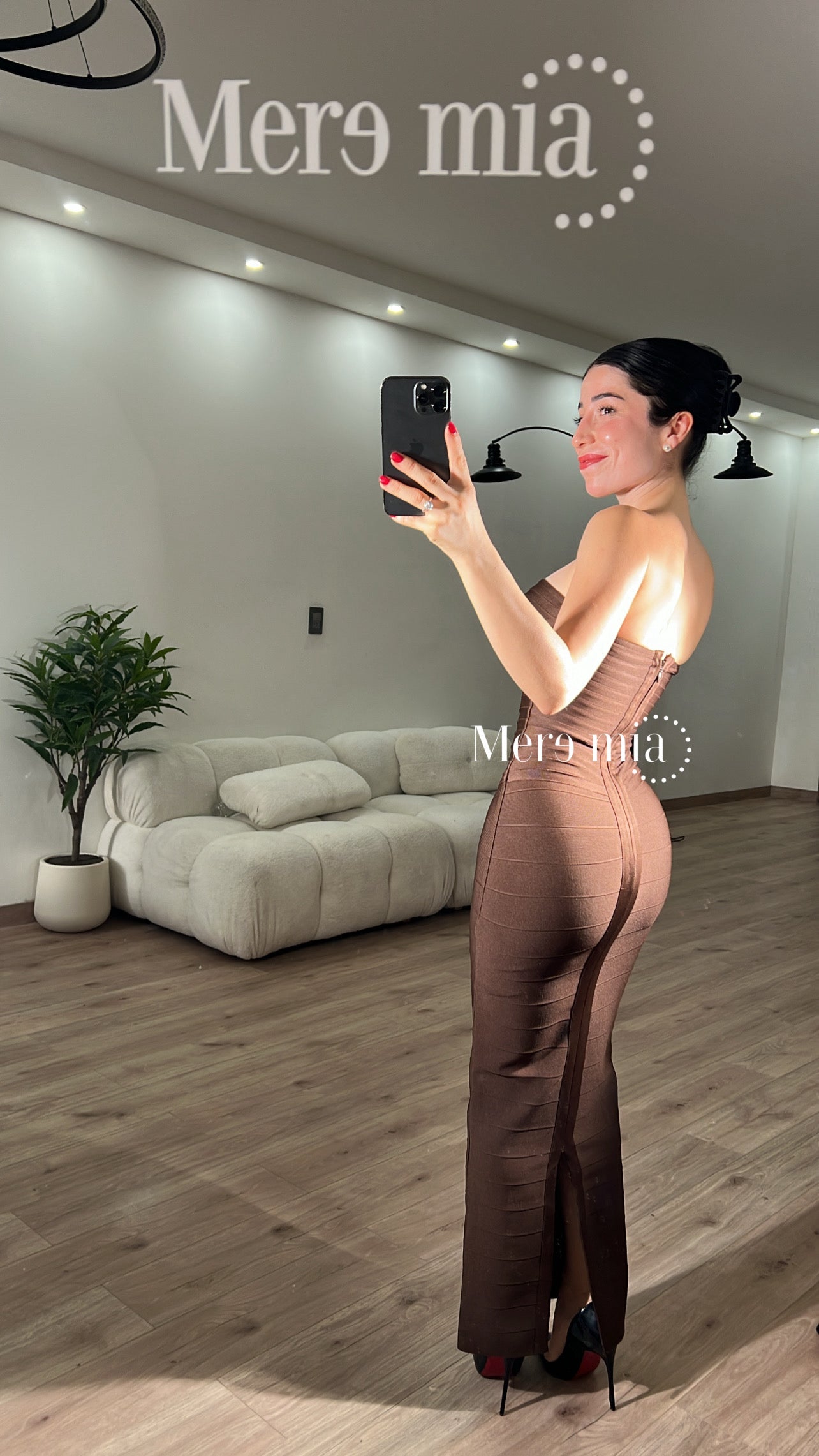 Vestido tiras fruncido largo