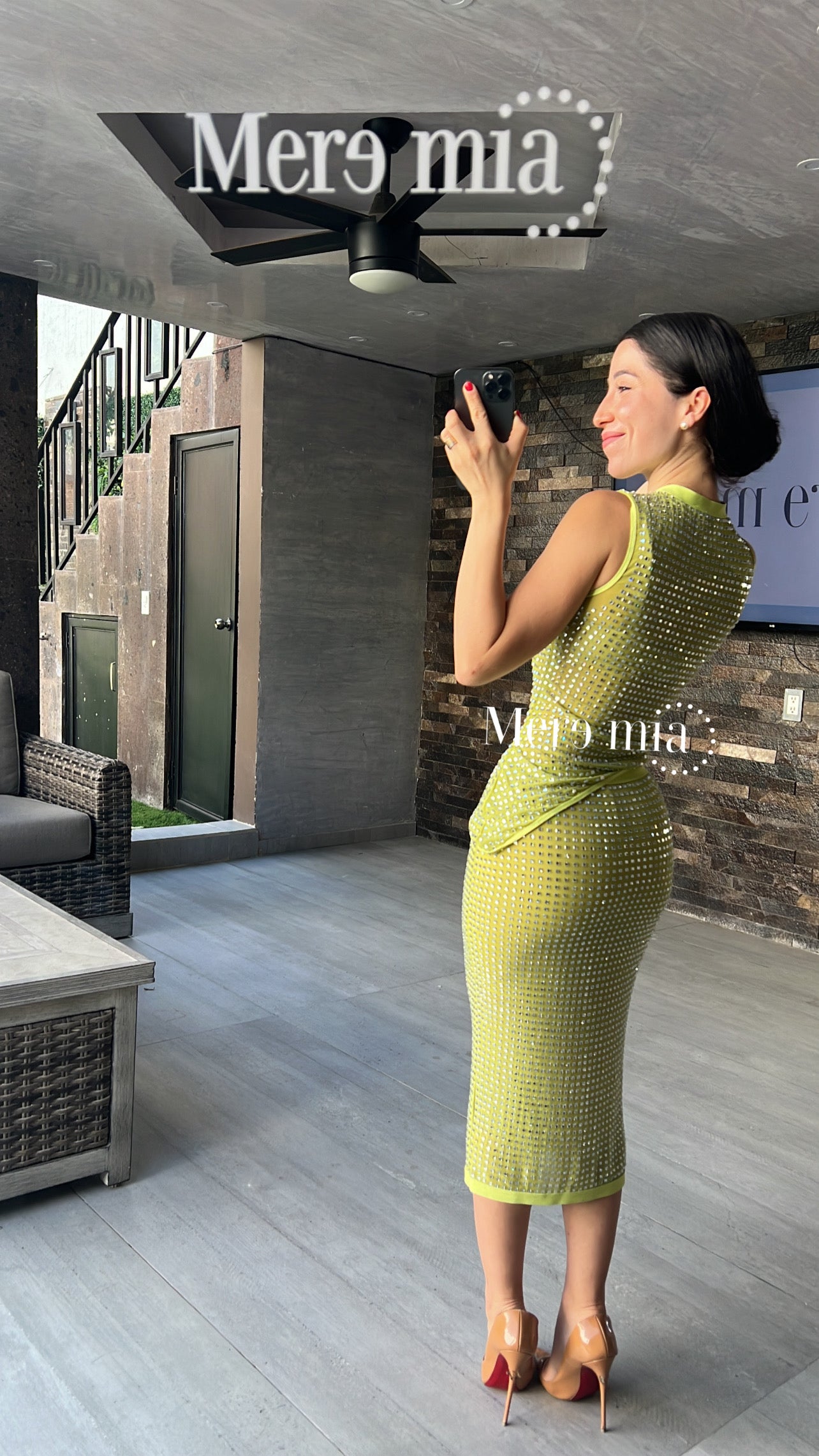 Conjunto verde puntos