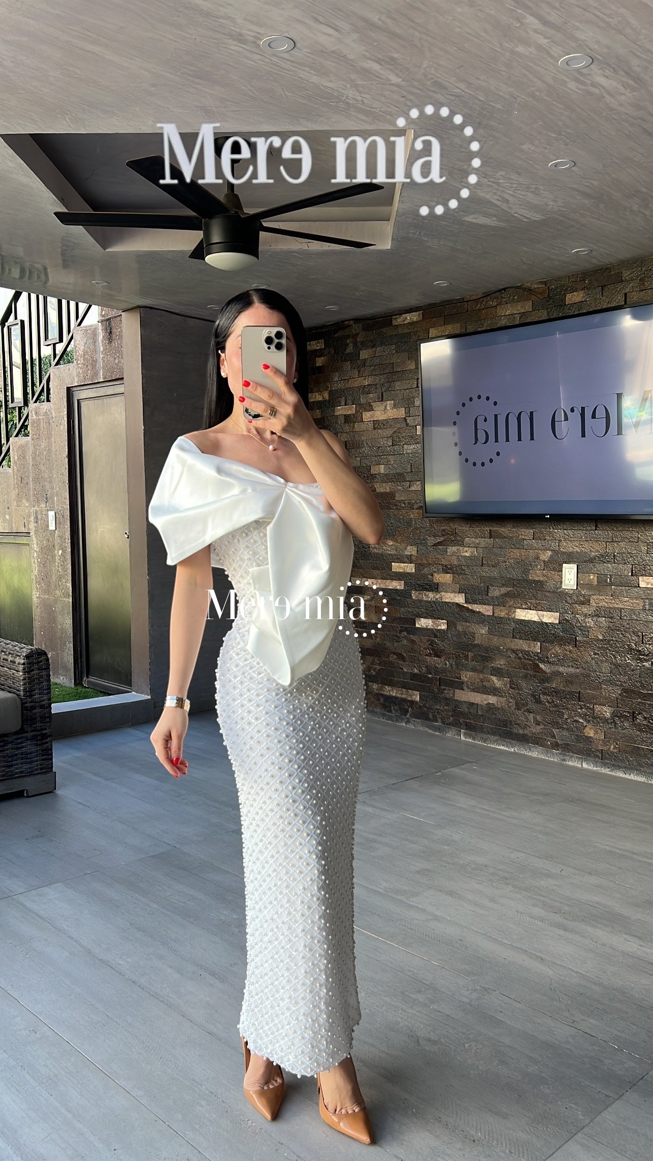 Vestido blanco esc hombro sat