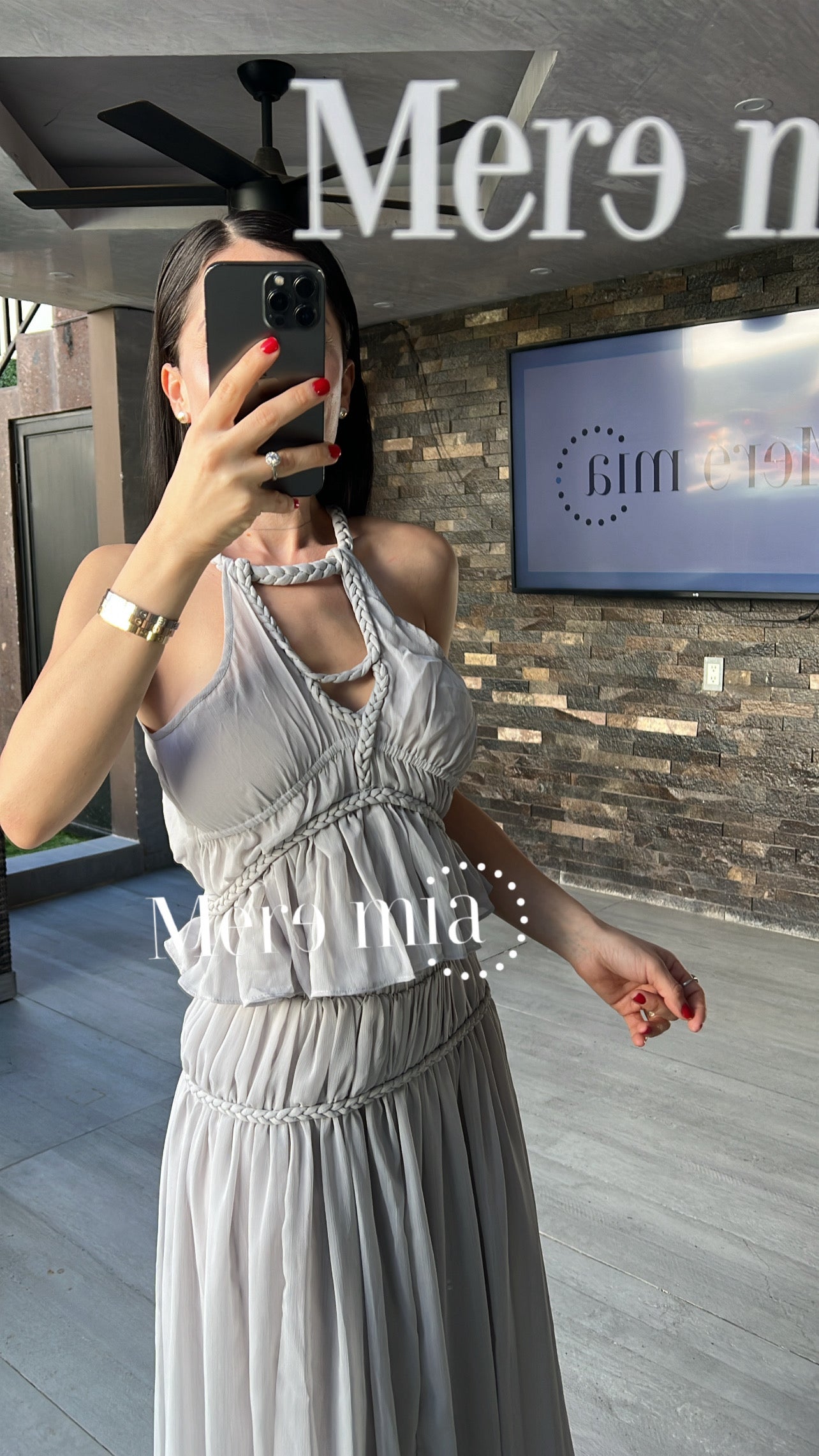 Conjunto trenza plisado