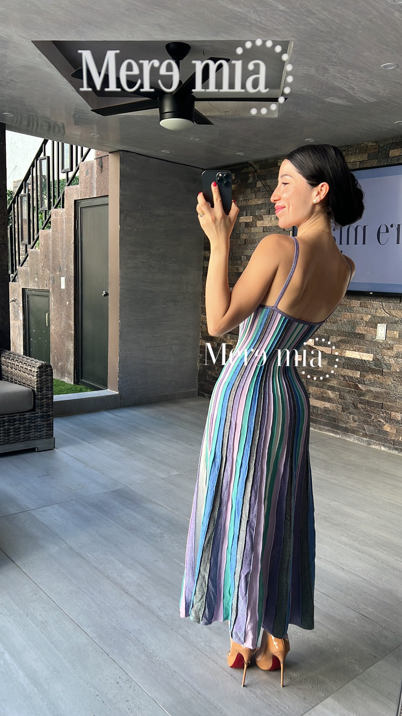 Vestido rayas azules