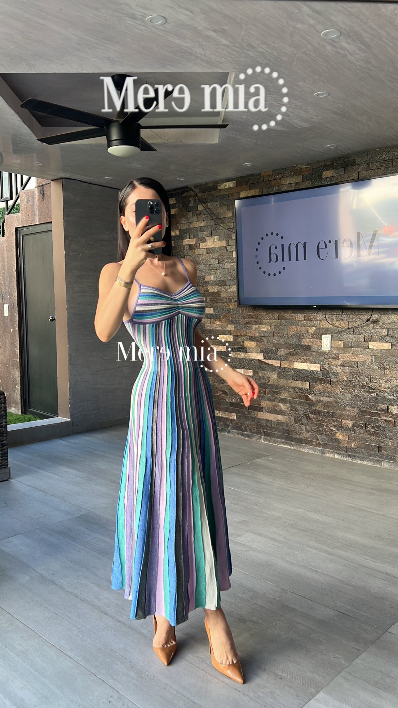 Vestido rayas azules