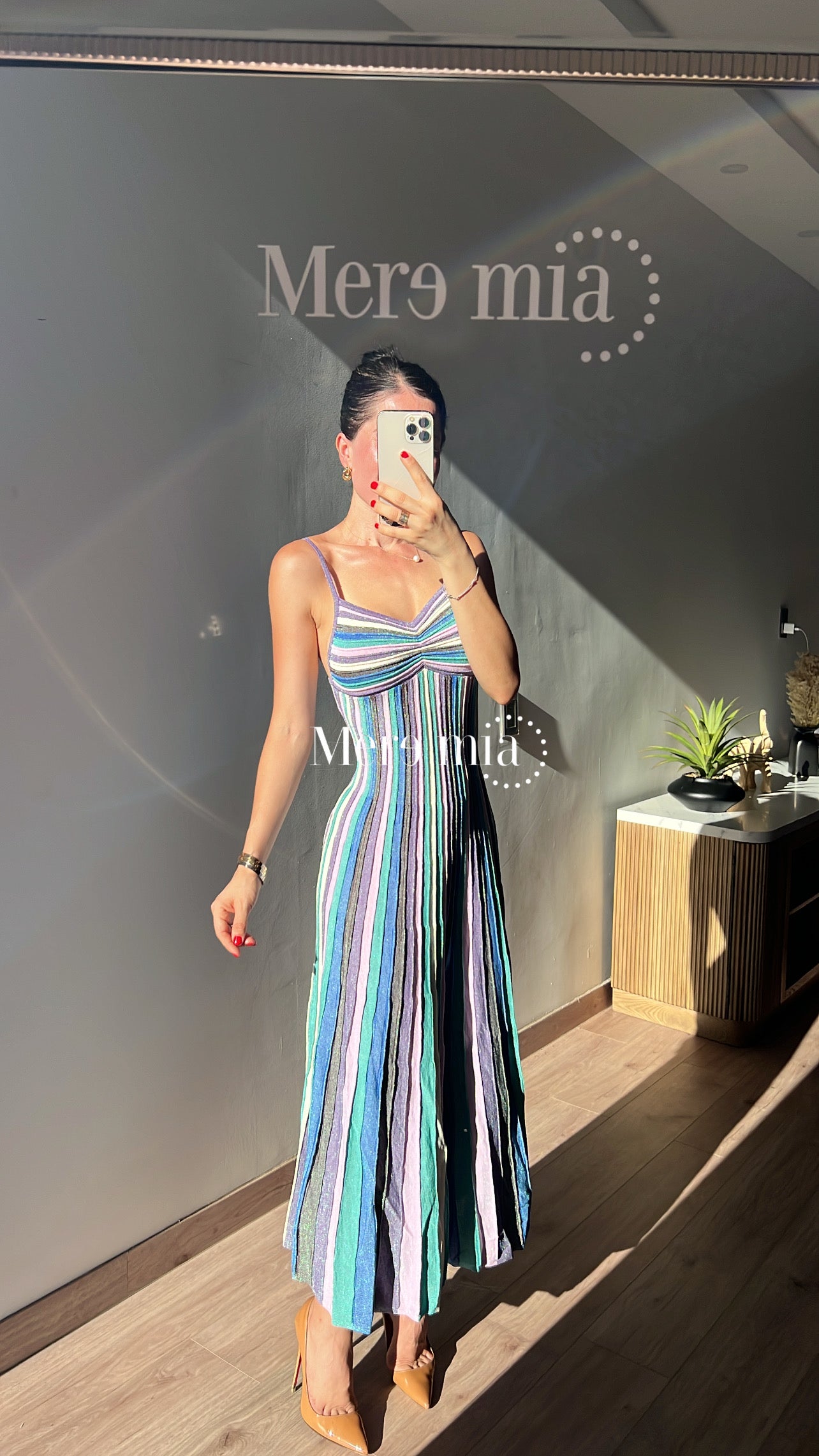 Vestido rayas azules