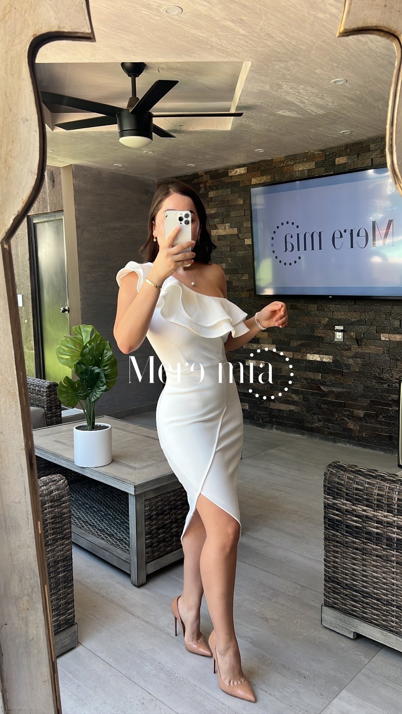 Vestido blanco hombro